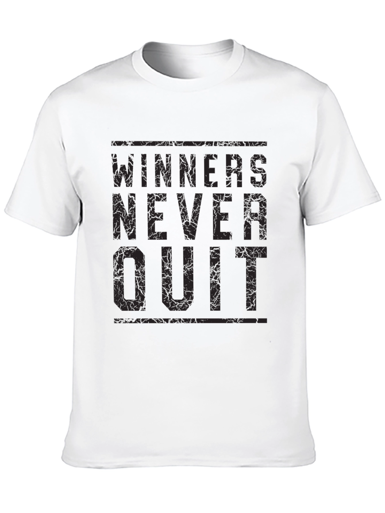 Winners Never Quit Graphic Tee - Motivational T-Shirt