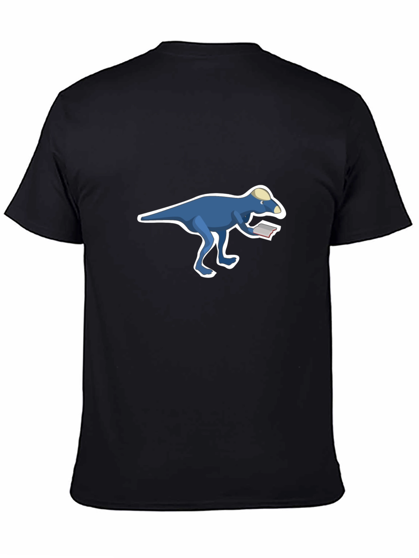 Dinosaur Reading T-Shirt - Cool Black Tee