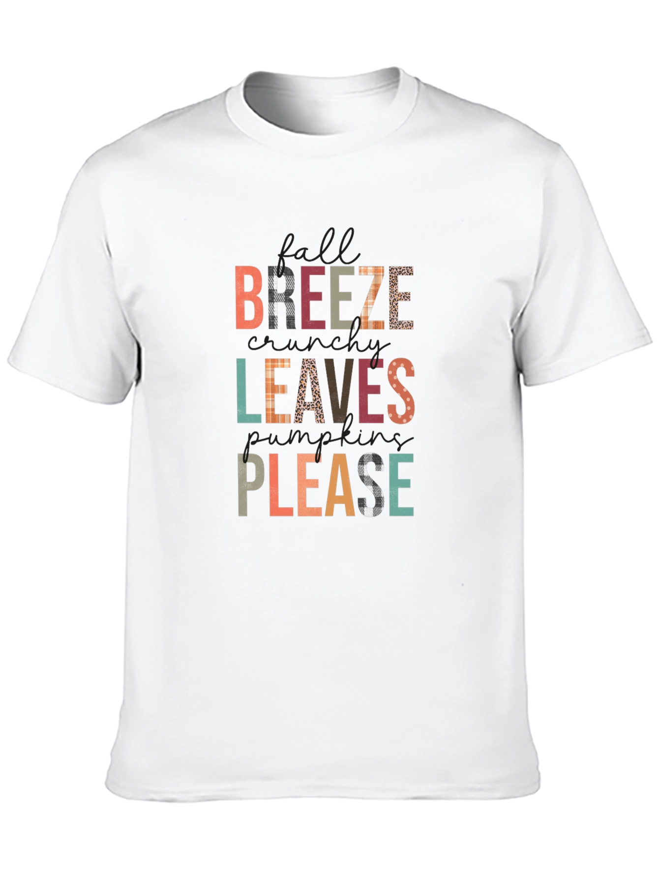 Fall Breeze Leaves Pumpkins Please T-Shirt