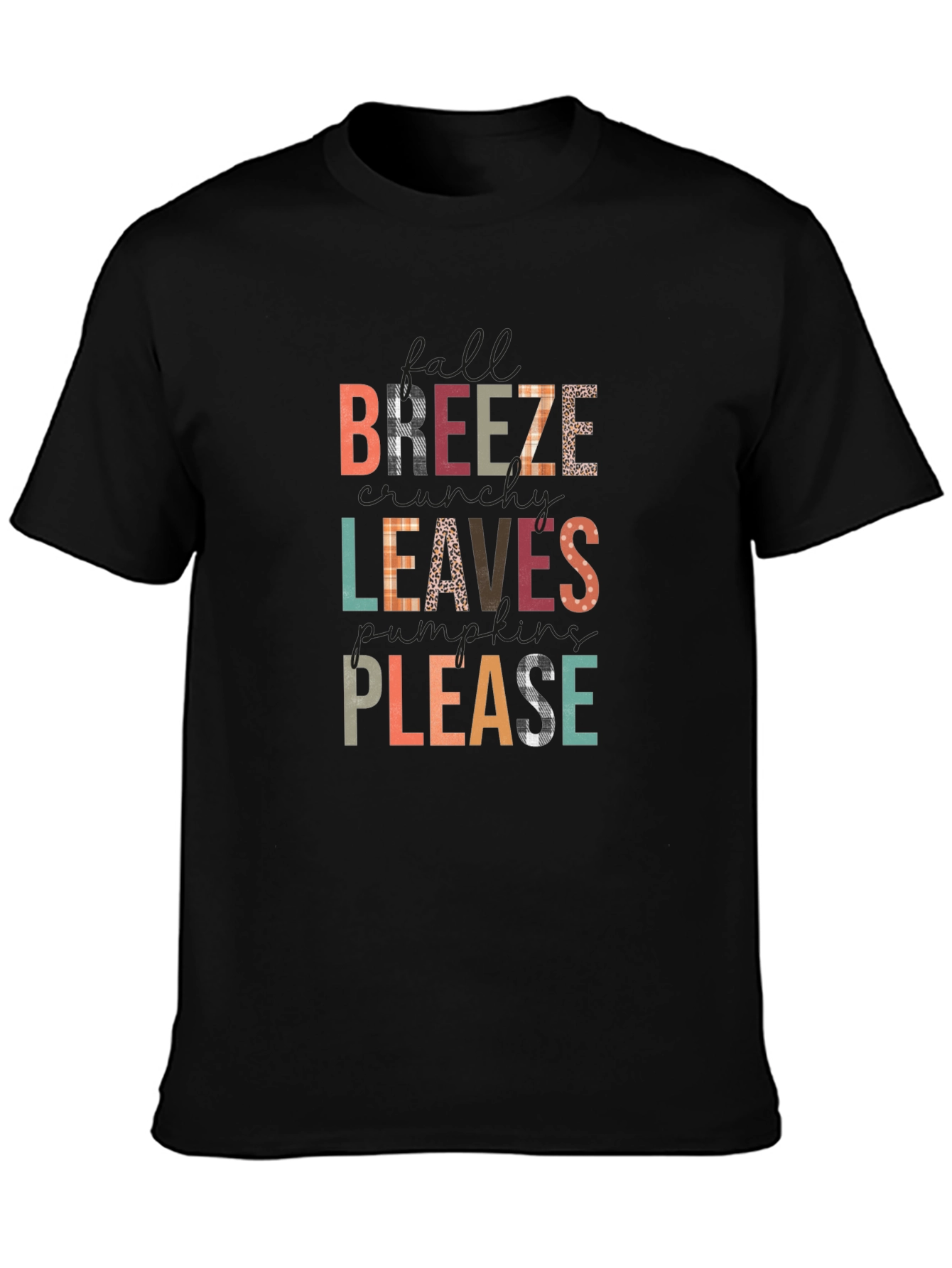 Fall Breeze Leaves Pumpkins Please T-Shirt