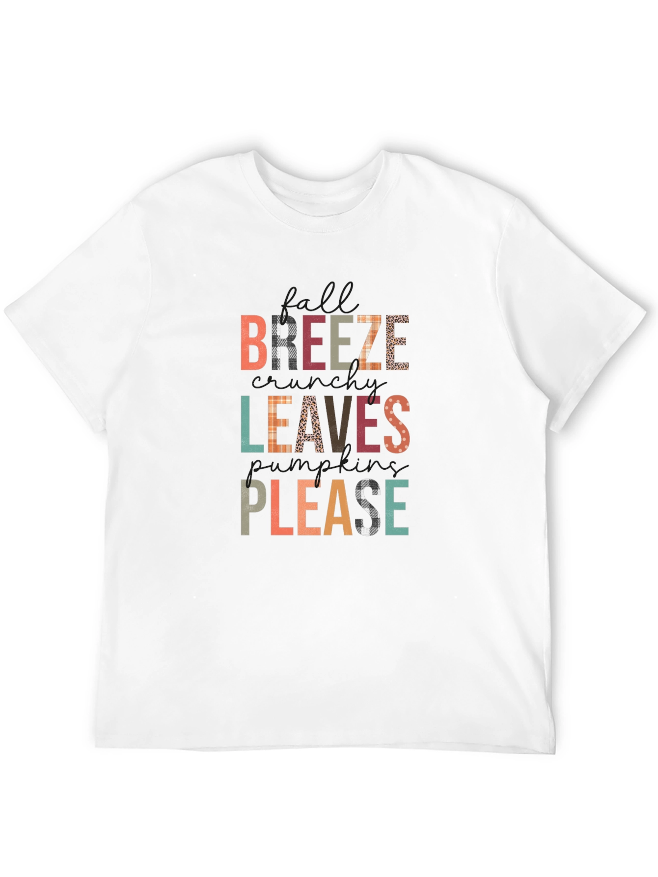 Fall Breeze Leaves Pumpkins Please T-Shirt