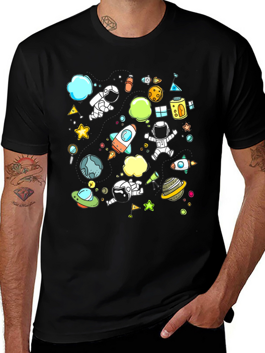 Space Adventure Graphic Tee - Black