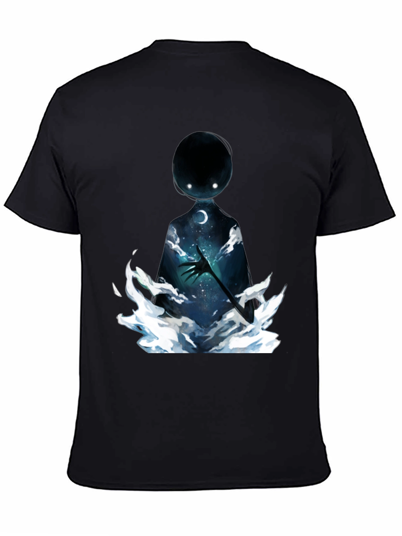 Unique Graphic Print Black T-Shirt