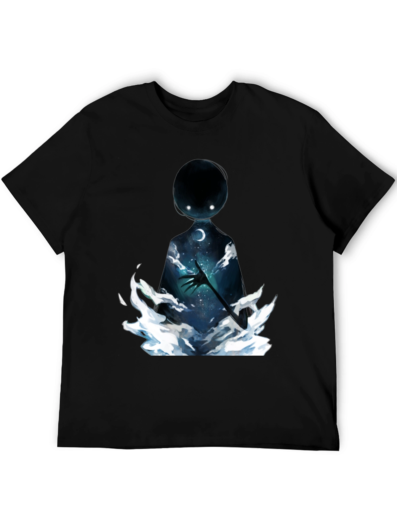 Unique Graphic Print Black T-Shirt