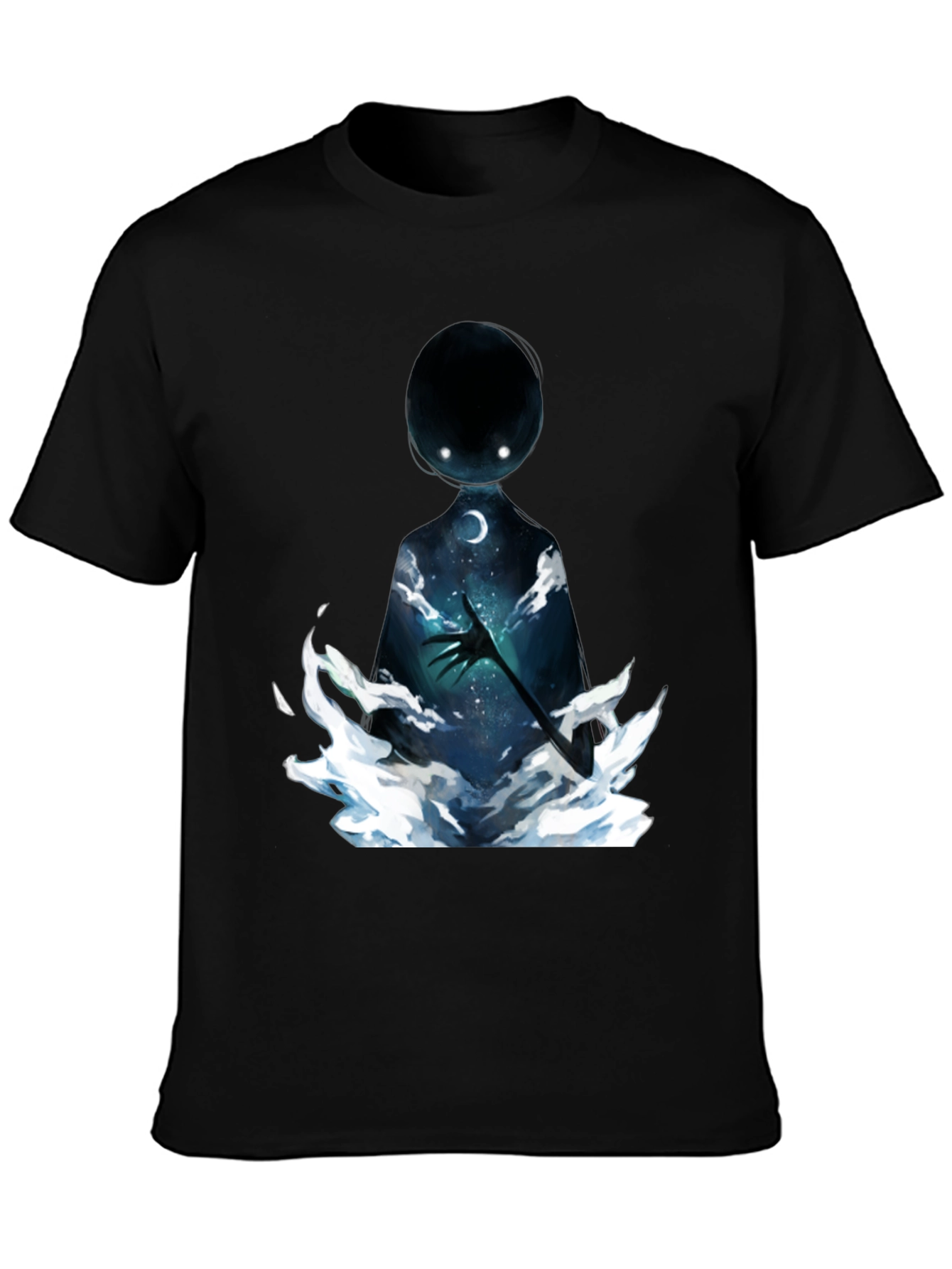 Unique Graphic Print Black T-Shirt