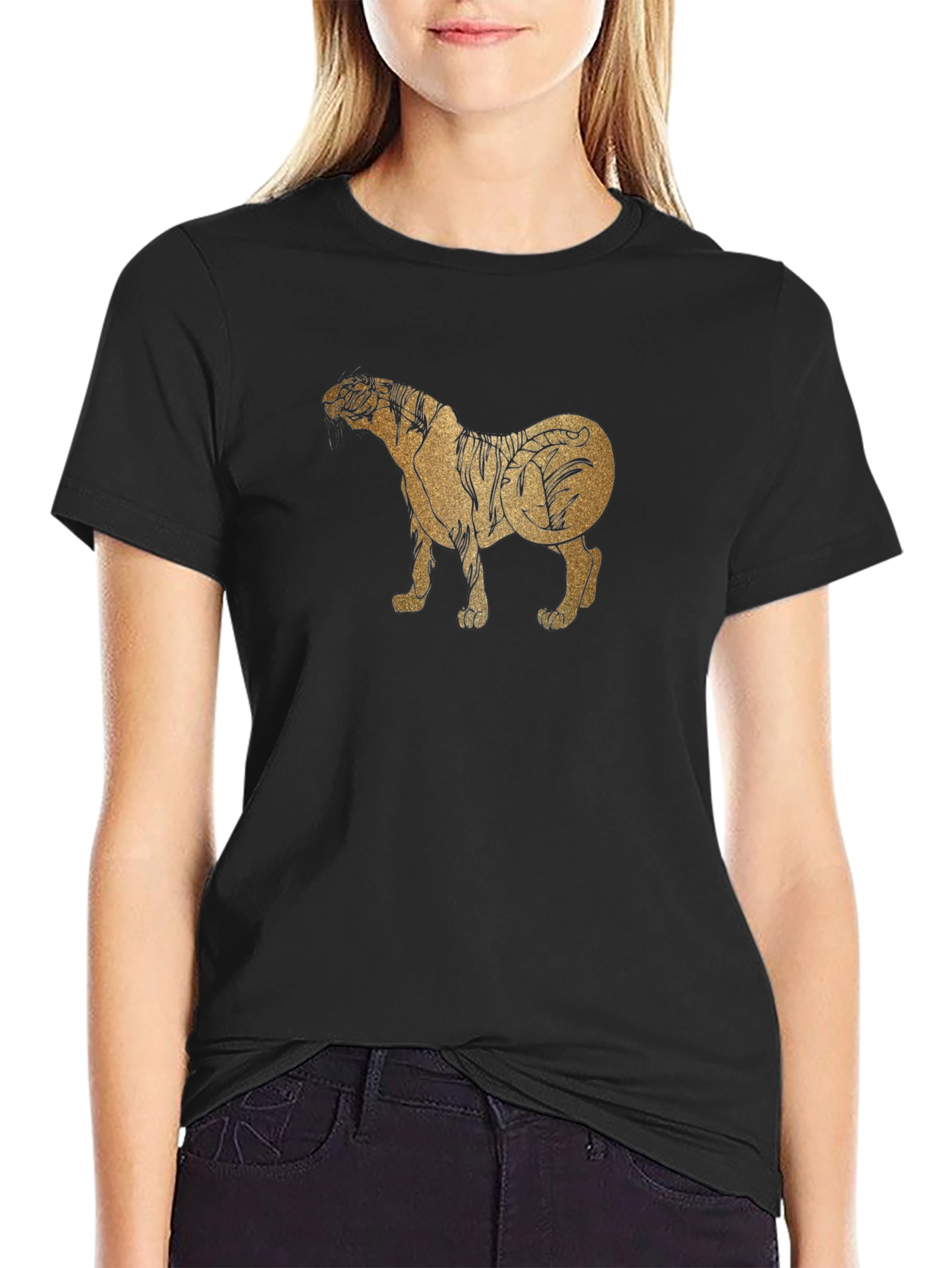 Tiger Graphic Black T-Shirt
