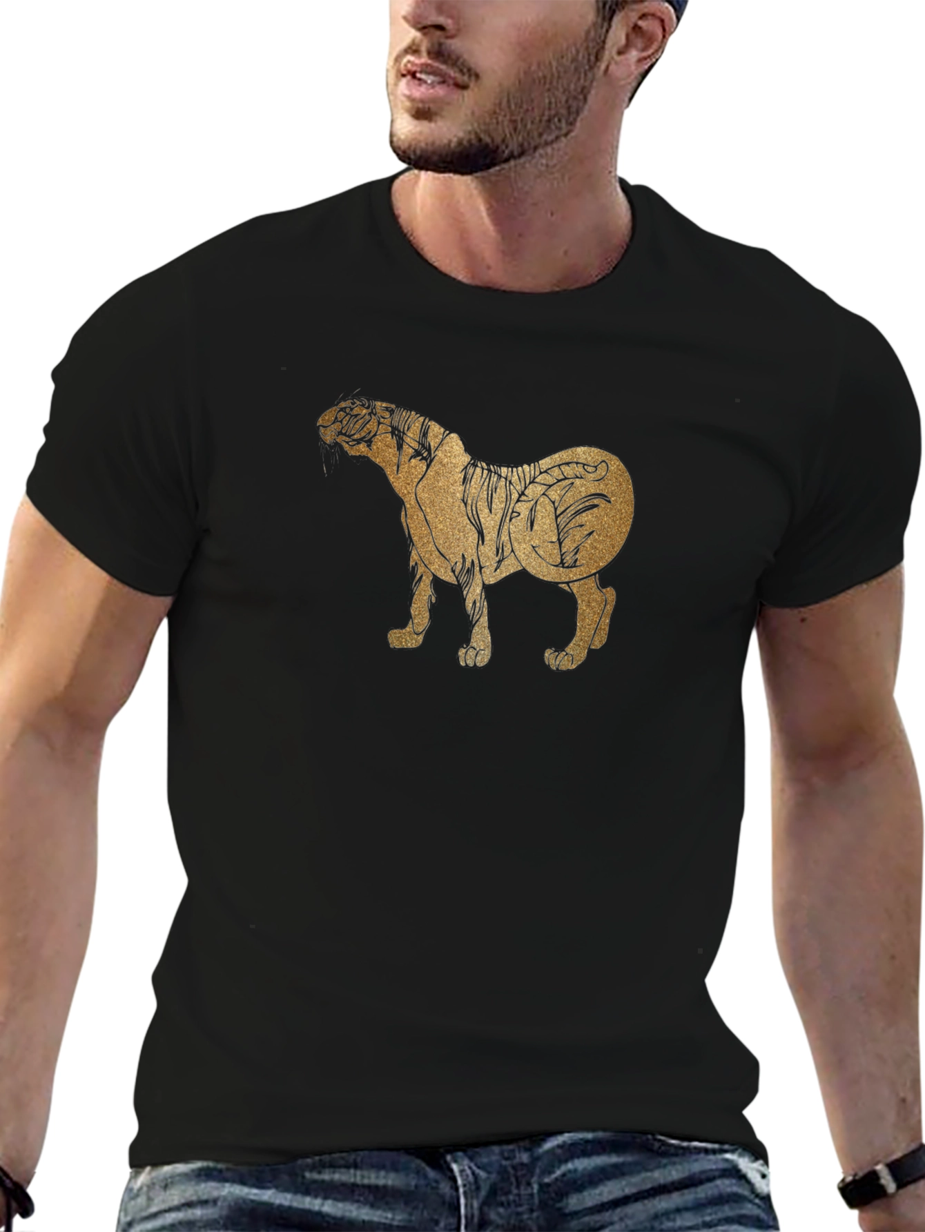 Tiger Graphic Black T-Shirt