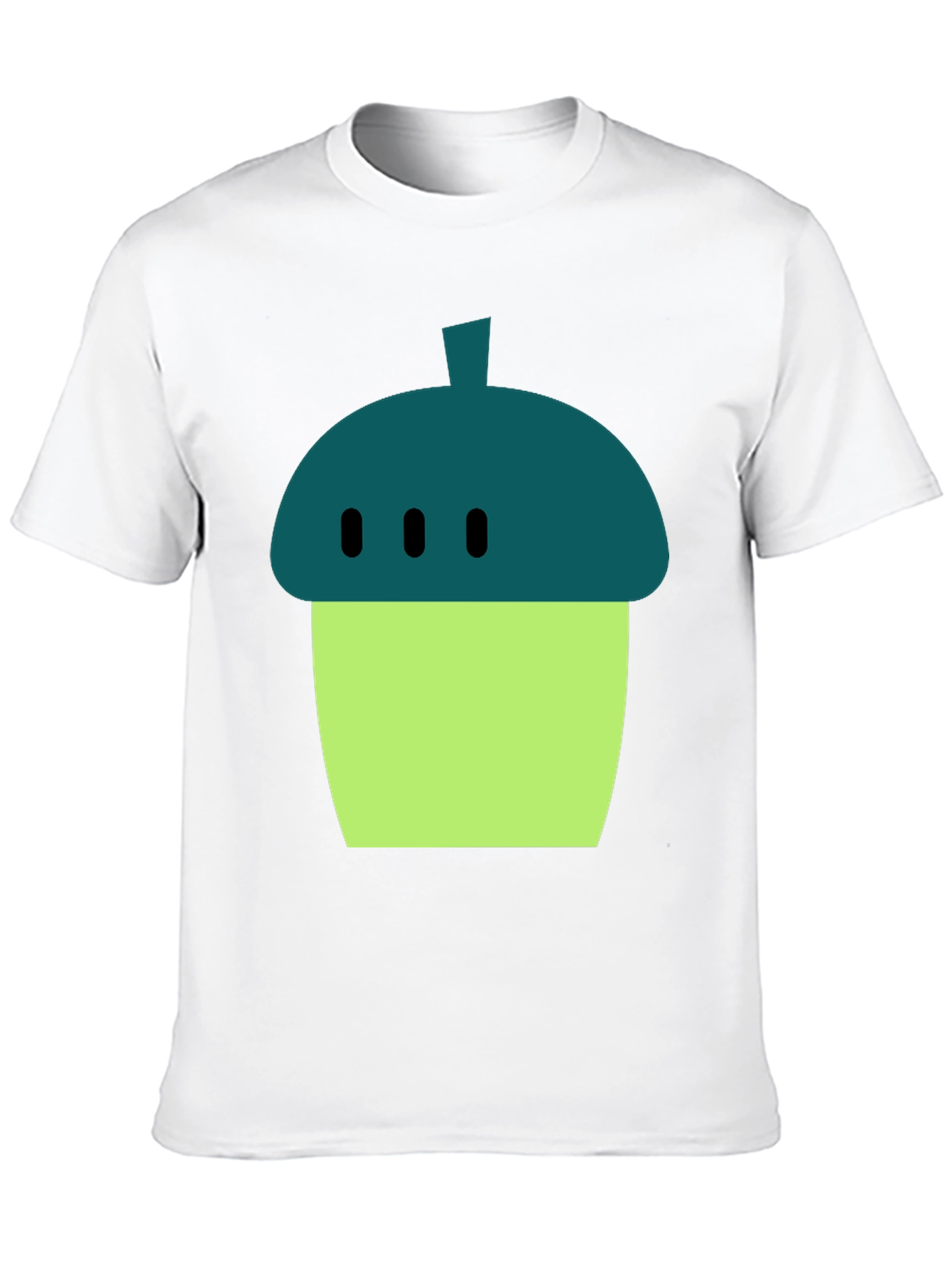 Acorn Cartoon Graphic Black T-Shirt