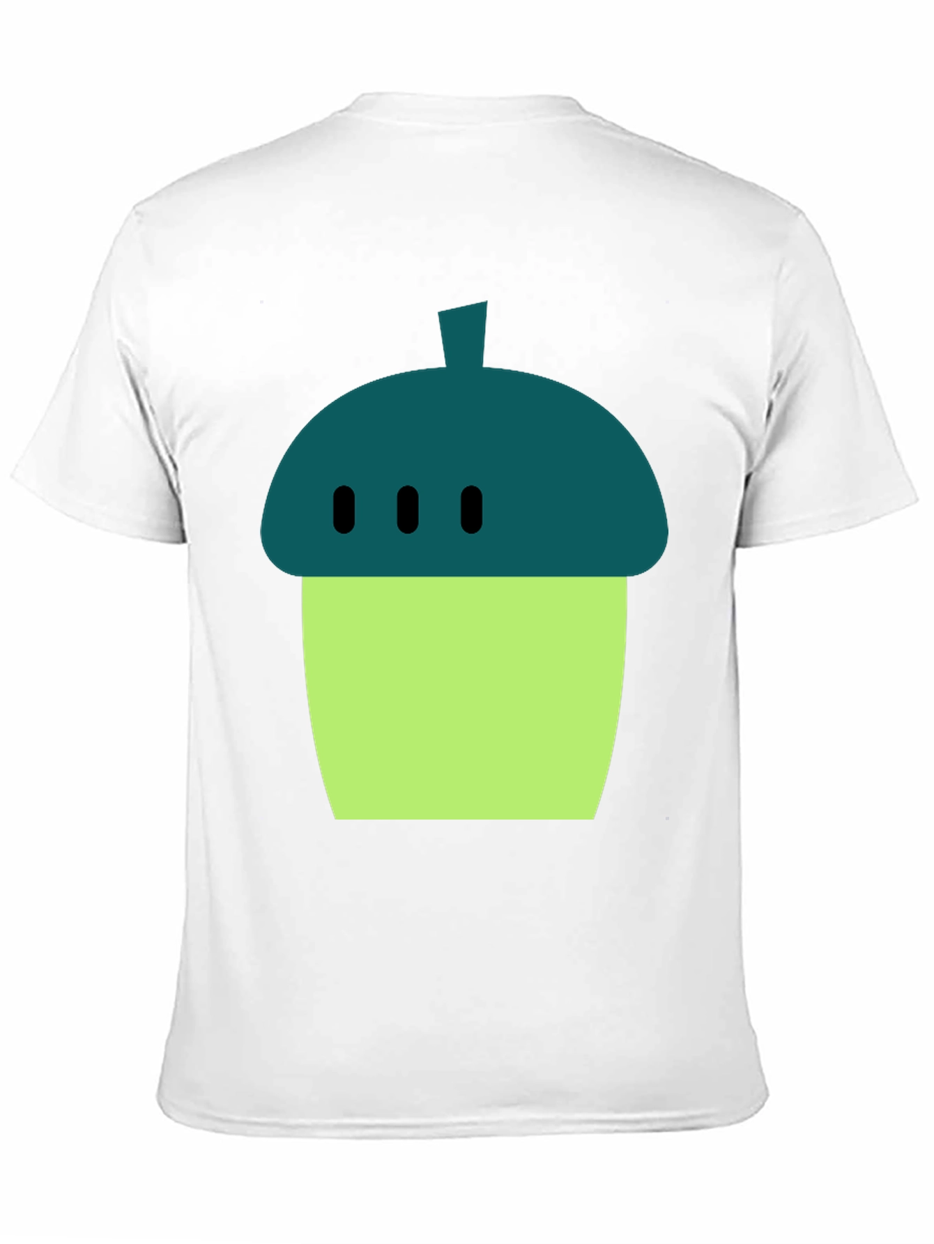 Acorn Cartoon Graphic Black T-Shirt