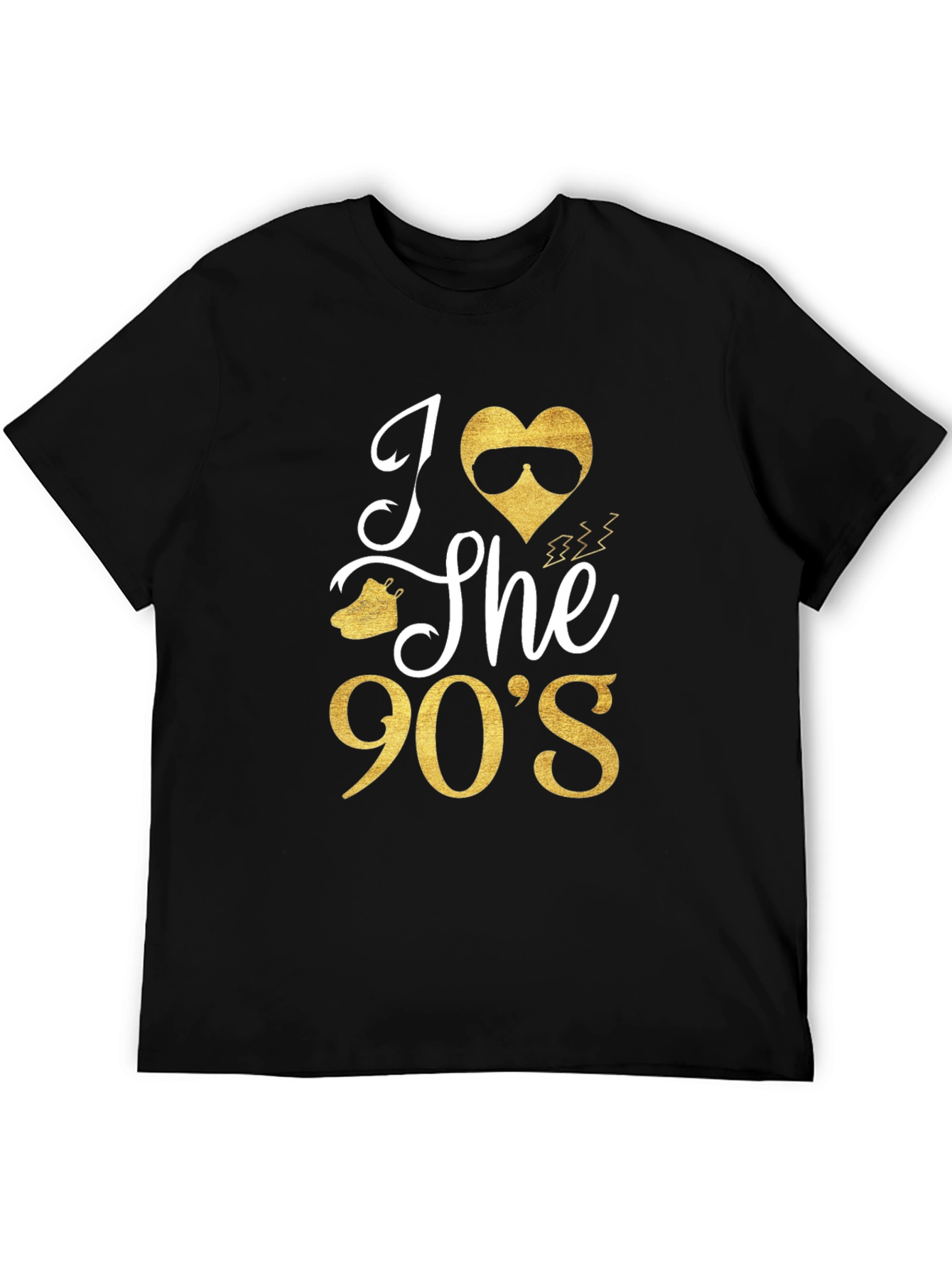 I Love The 90s T-Shirt Black Cotton