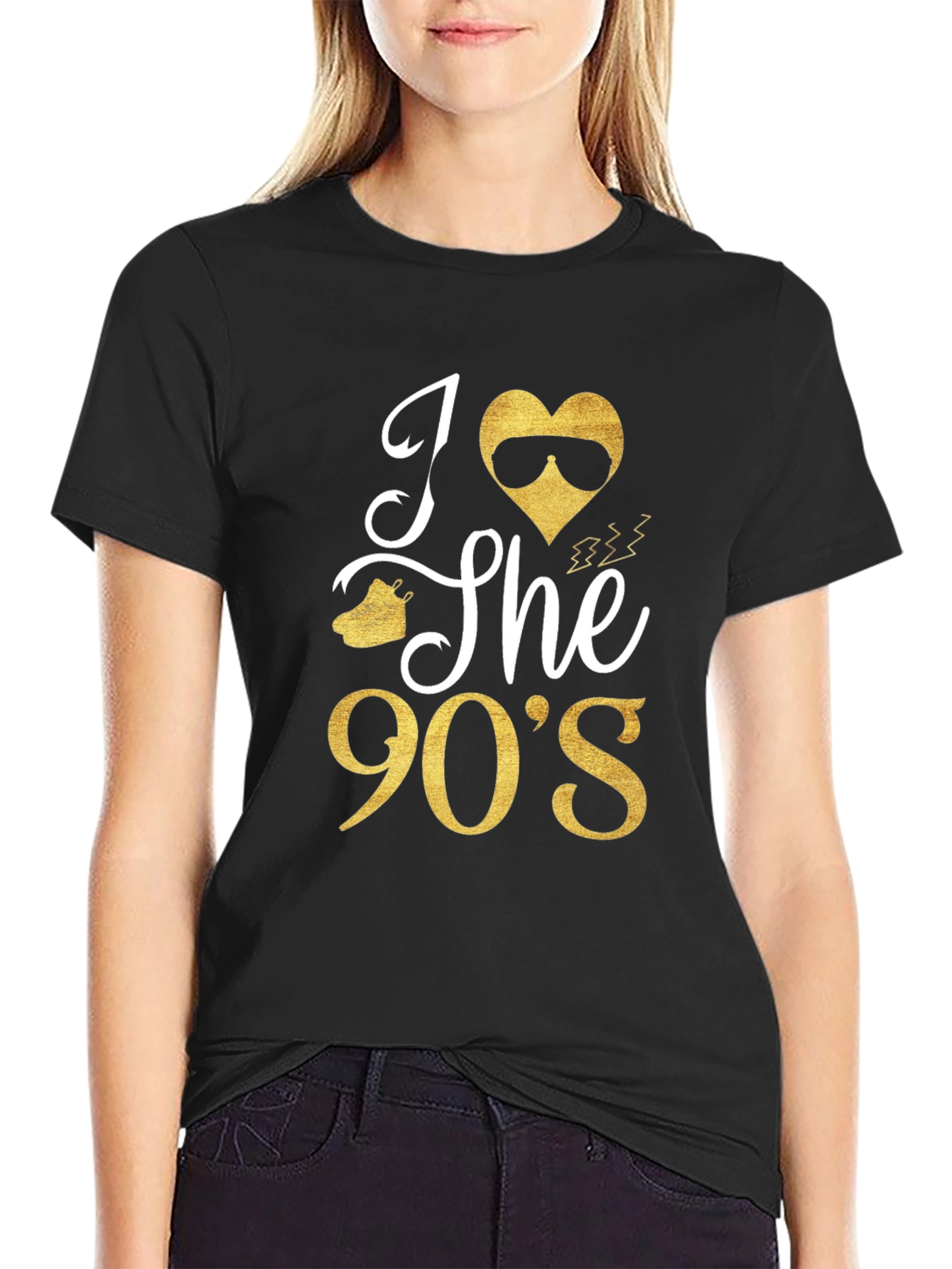 I Love The 90s T-Shirt Black Cotton