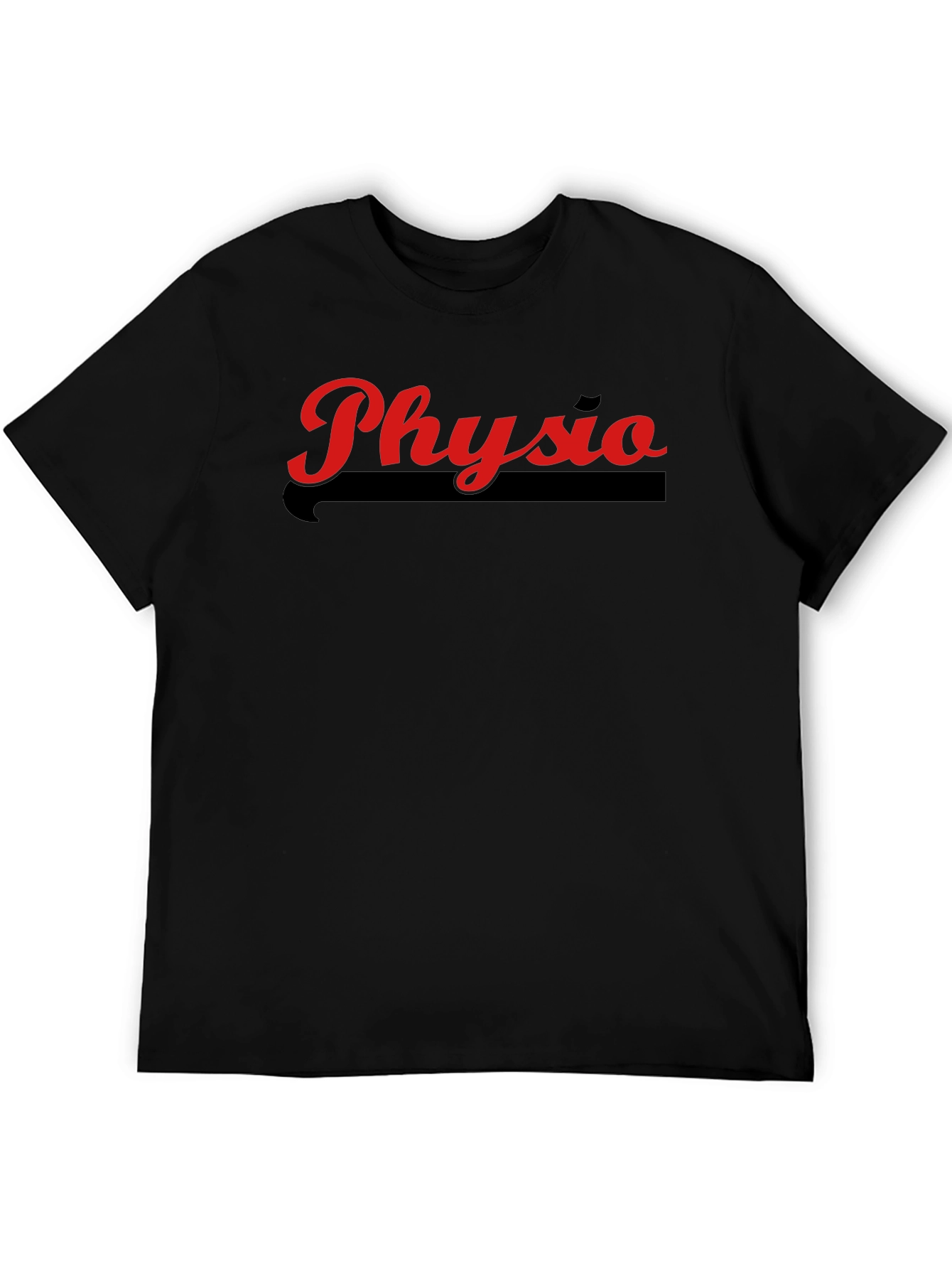 Physio Graphic Tee - Black Cotton T-Shirt