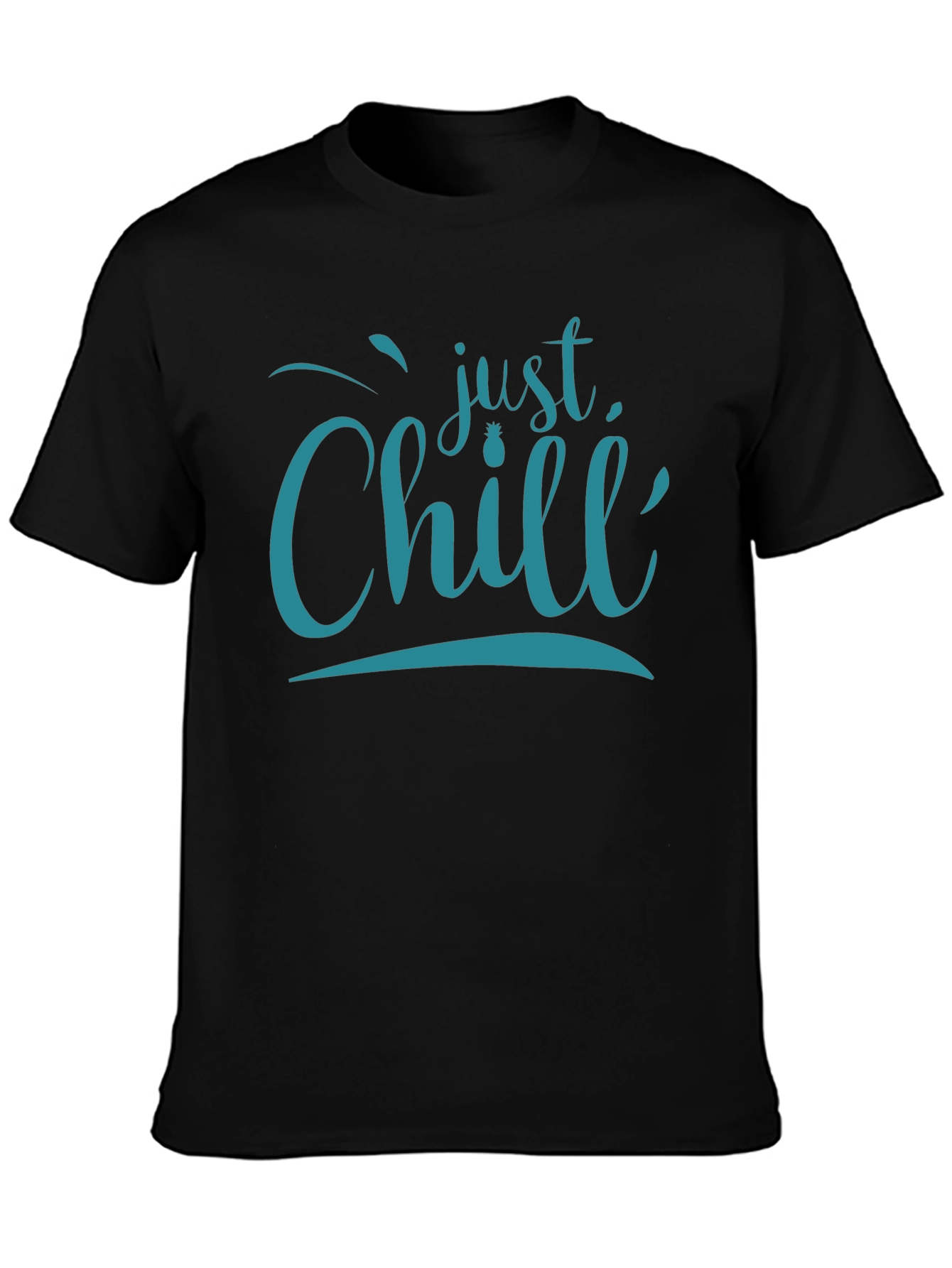 Just Chill Mens Black Graphic T-Shirt
