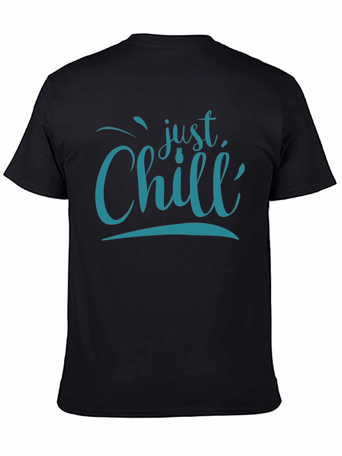 Just Chill Mens Black Graphic T-Shirt