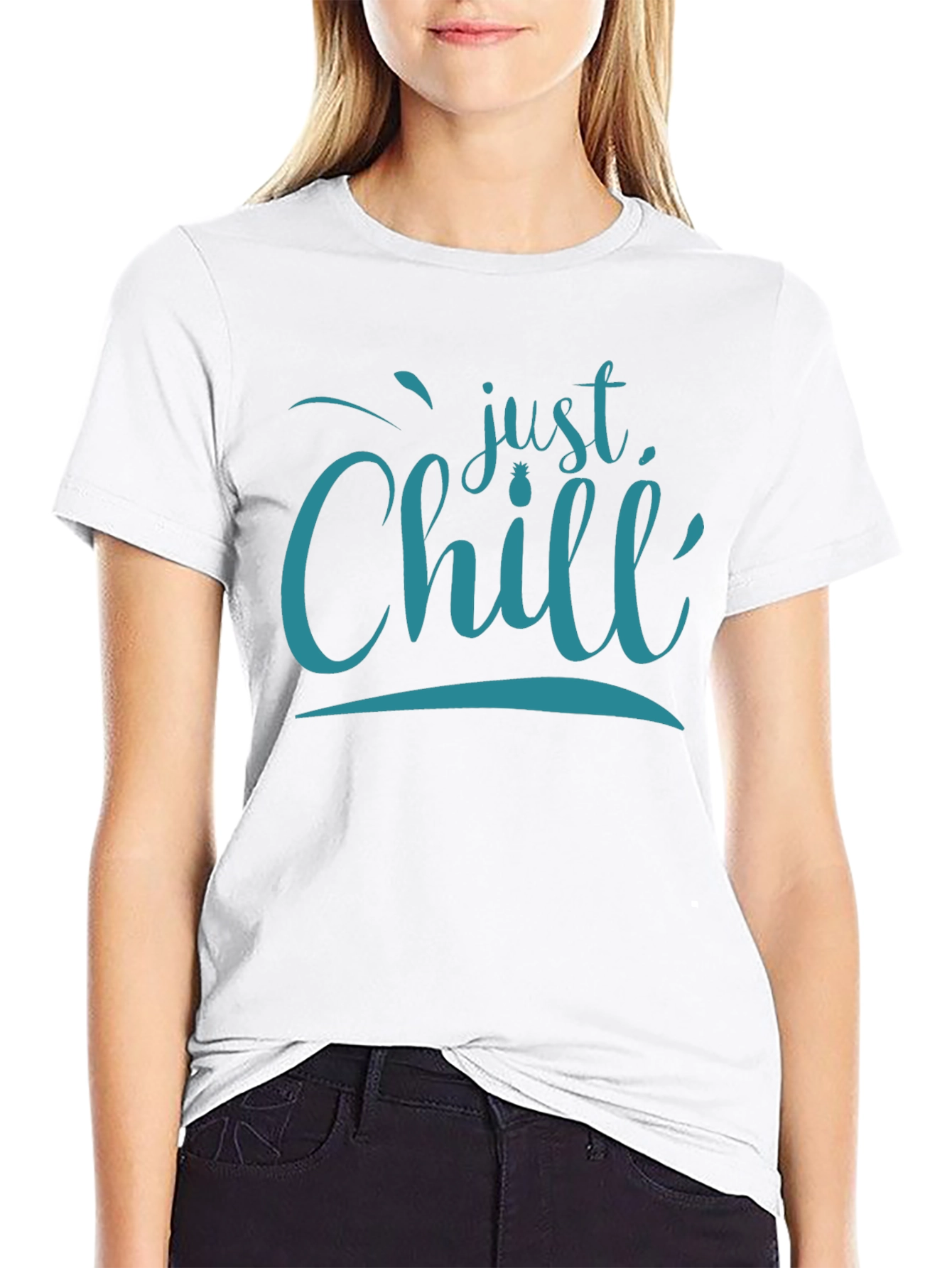 Just Chill Mens Black Graphic T-Shirt