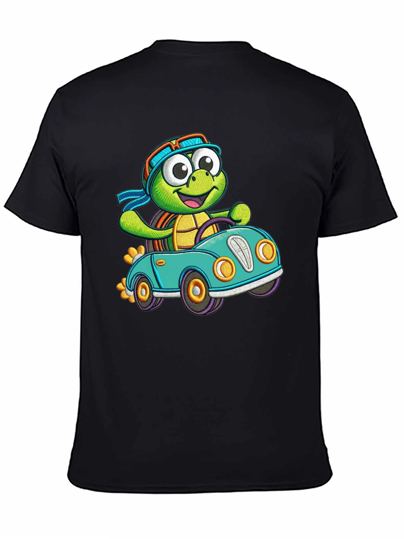 Cartoon Turtle Driving T-Shirt