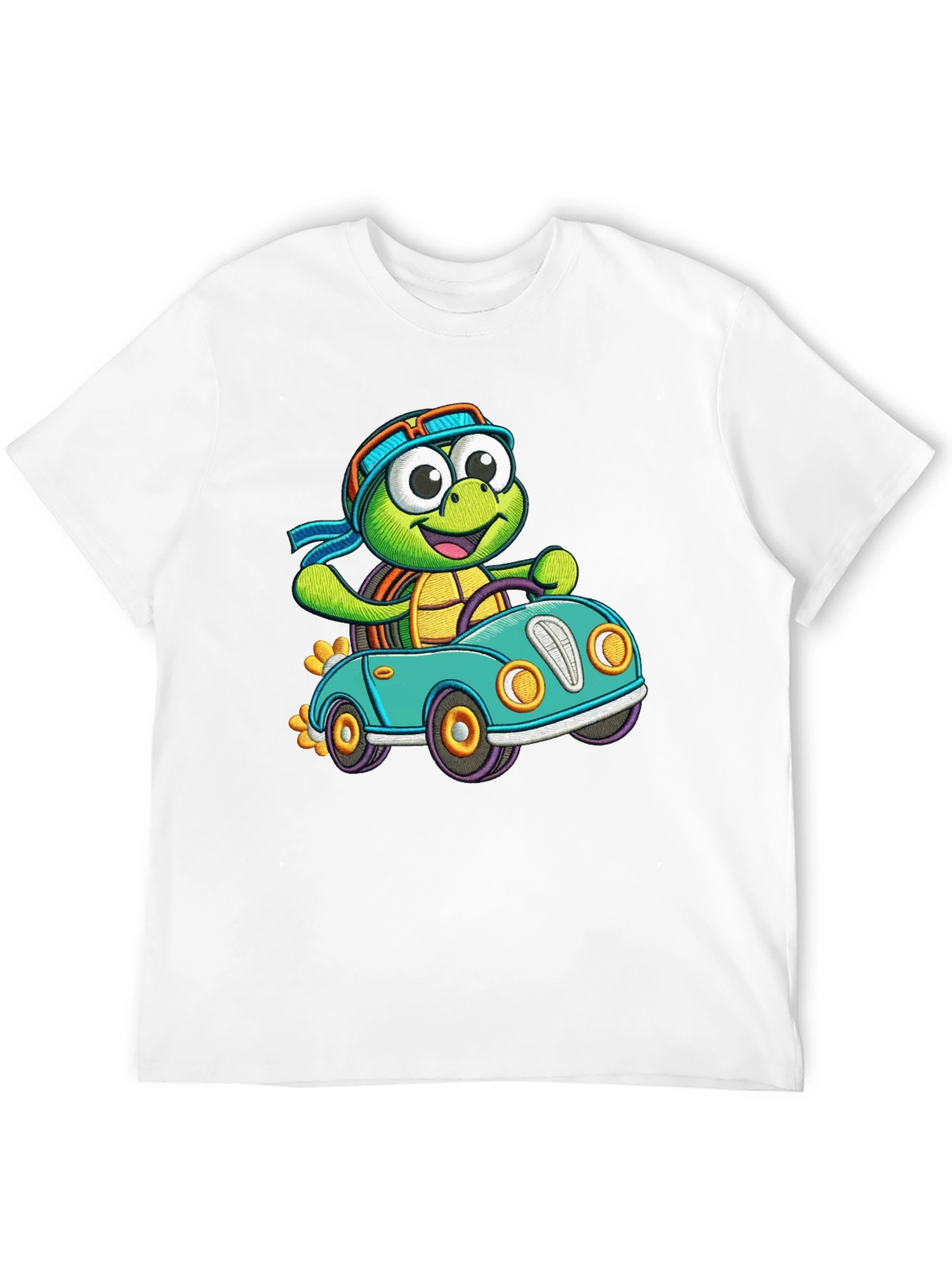 Cartoon Turtle Driving T-Shirt