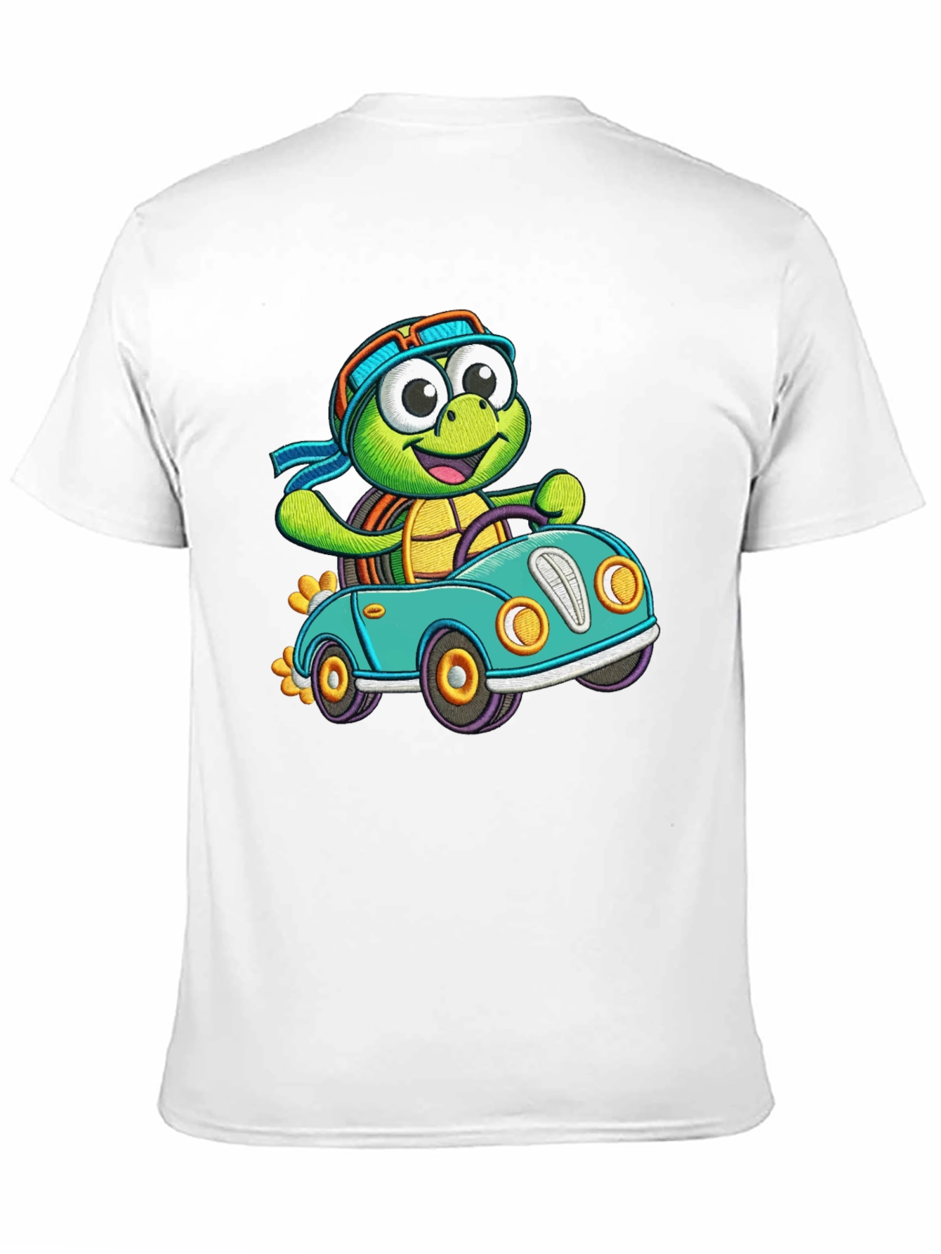 Cartoon Turtle Driving T-Shirt
