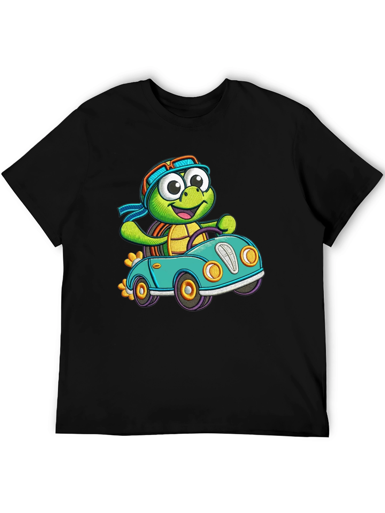 Cartoon Turtle Driving T-Shirt