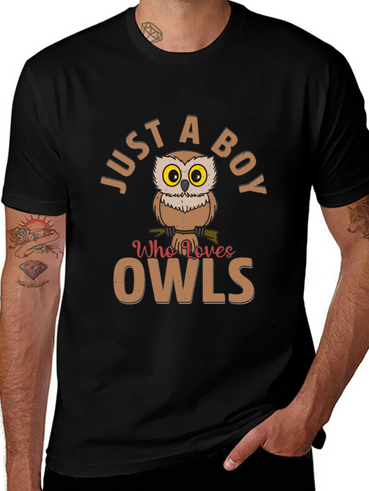 Just a Boy Who Loves Owls T-Shirt