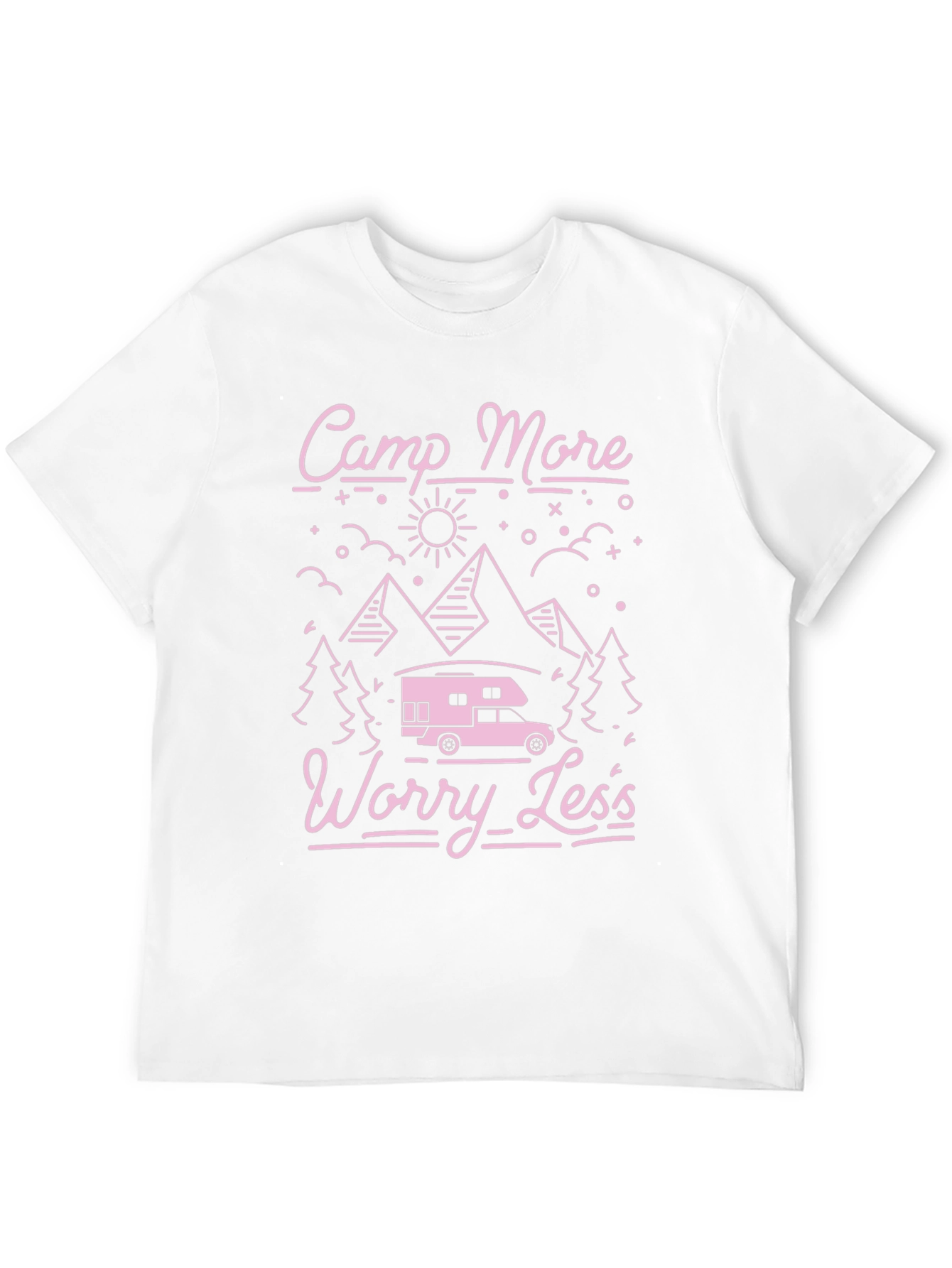 Camp More Worry Less Black T-Shirt
