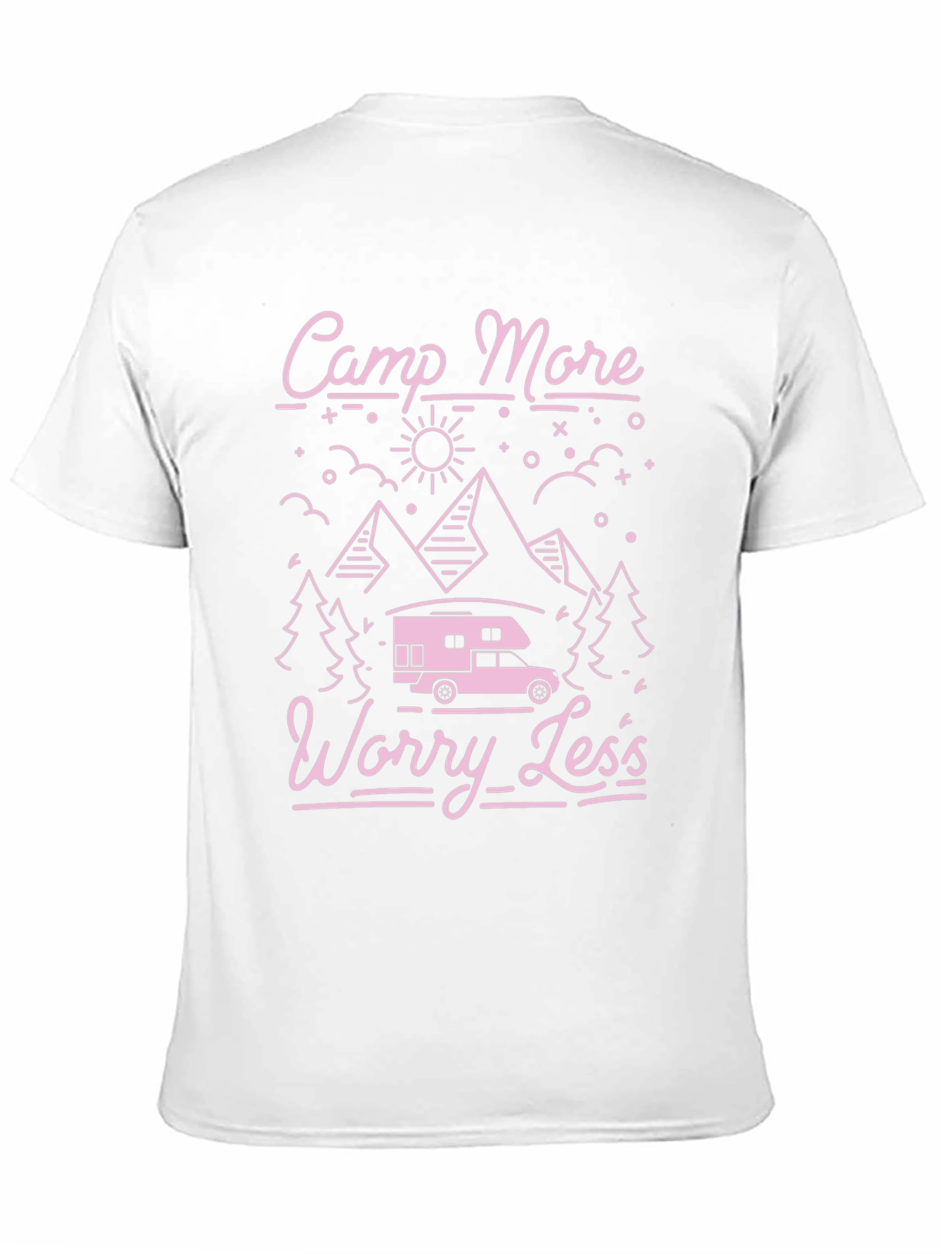 Camp More Worry Less Black T-Shirt