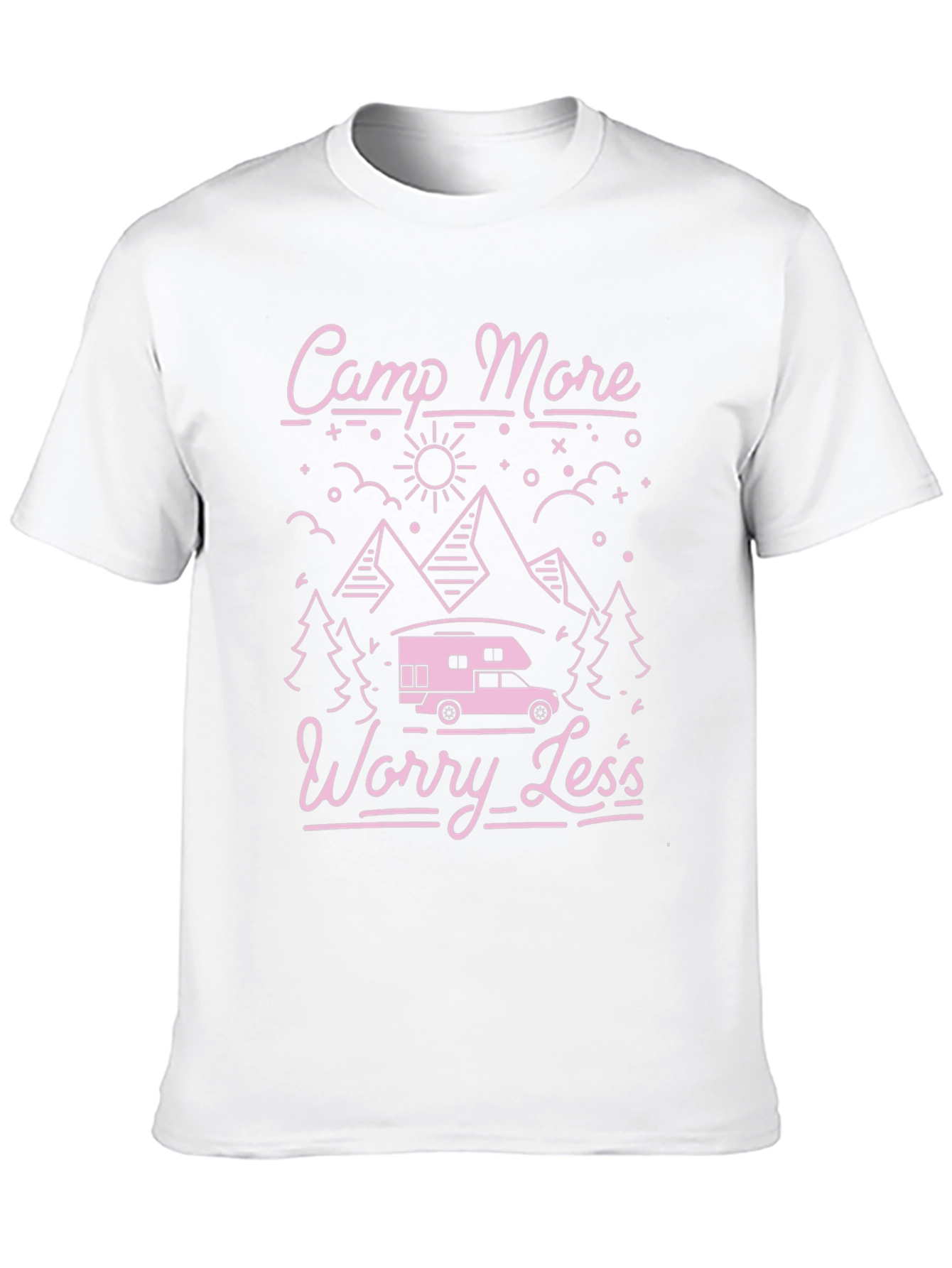 Camp More Worry Less Black T-Shirt