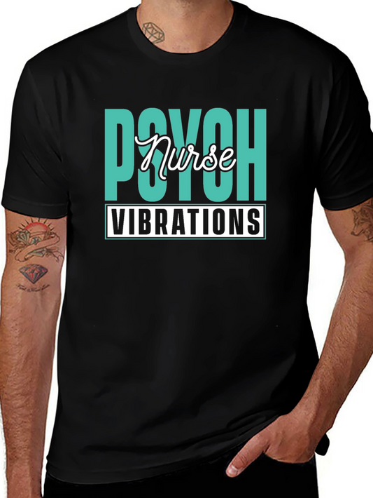 Psych Nurse Vibrations Black T-Shirt