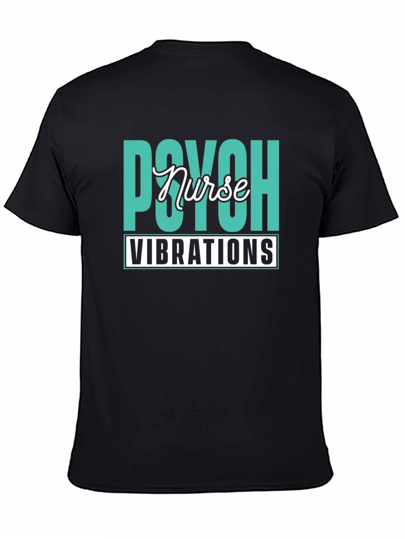 Psych Nurse Vibrations Black T-Shirt