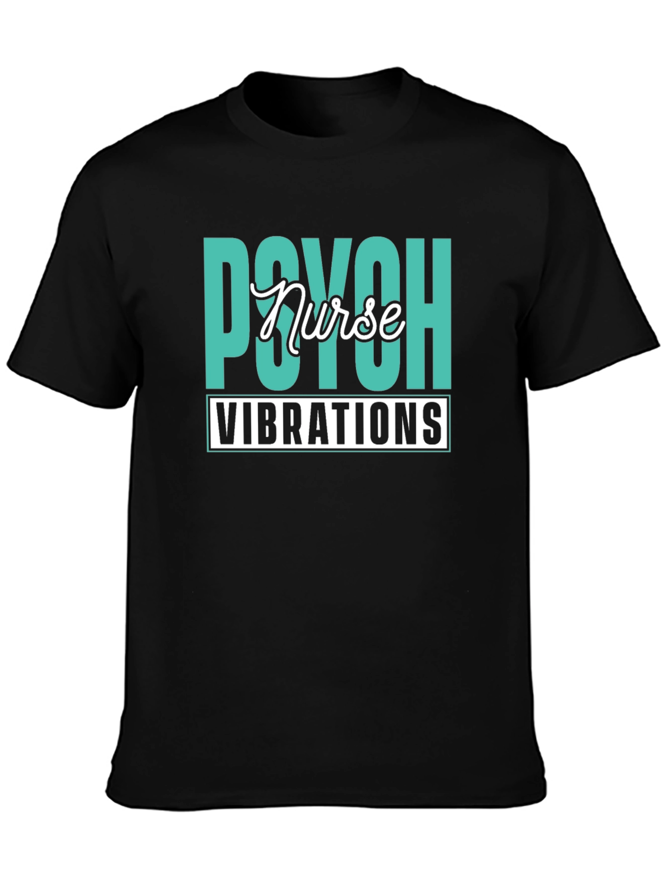 Psych Nurse Vibrations Black T-Shirt