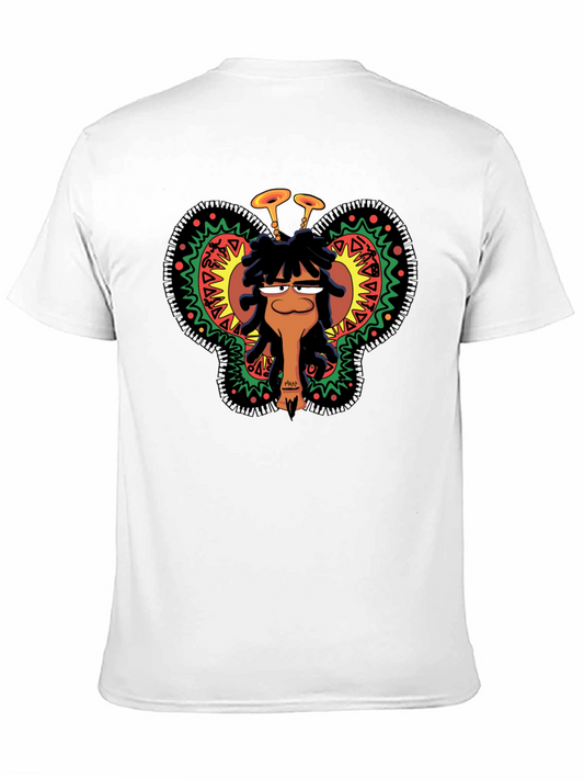 Funky Butterfly Graphic Tee - Black