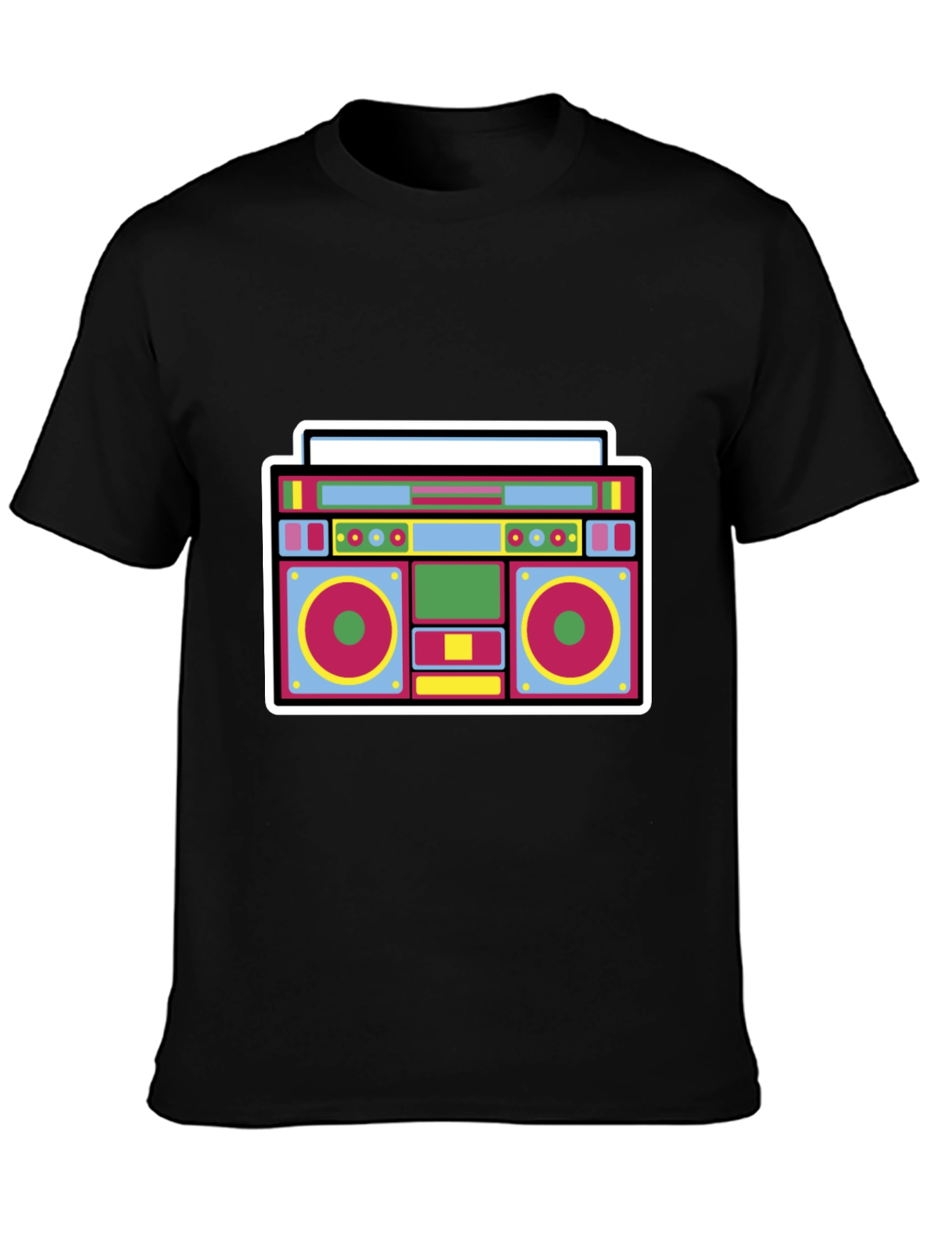 Retro Boombox Graphic Tee - Cool 80s Style!