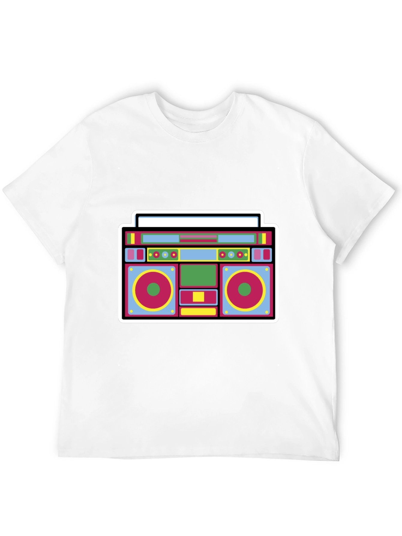 Retro Boombox Graphic Tee - Cool 80s Style!