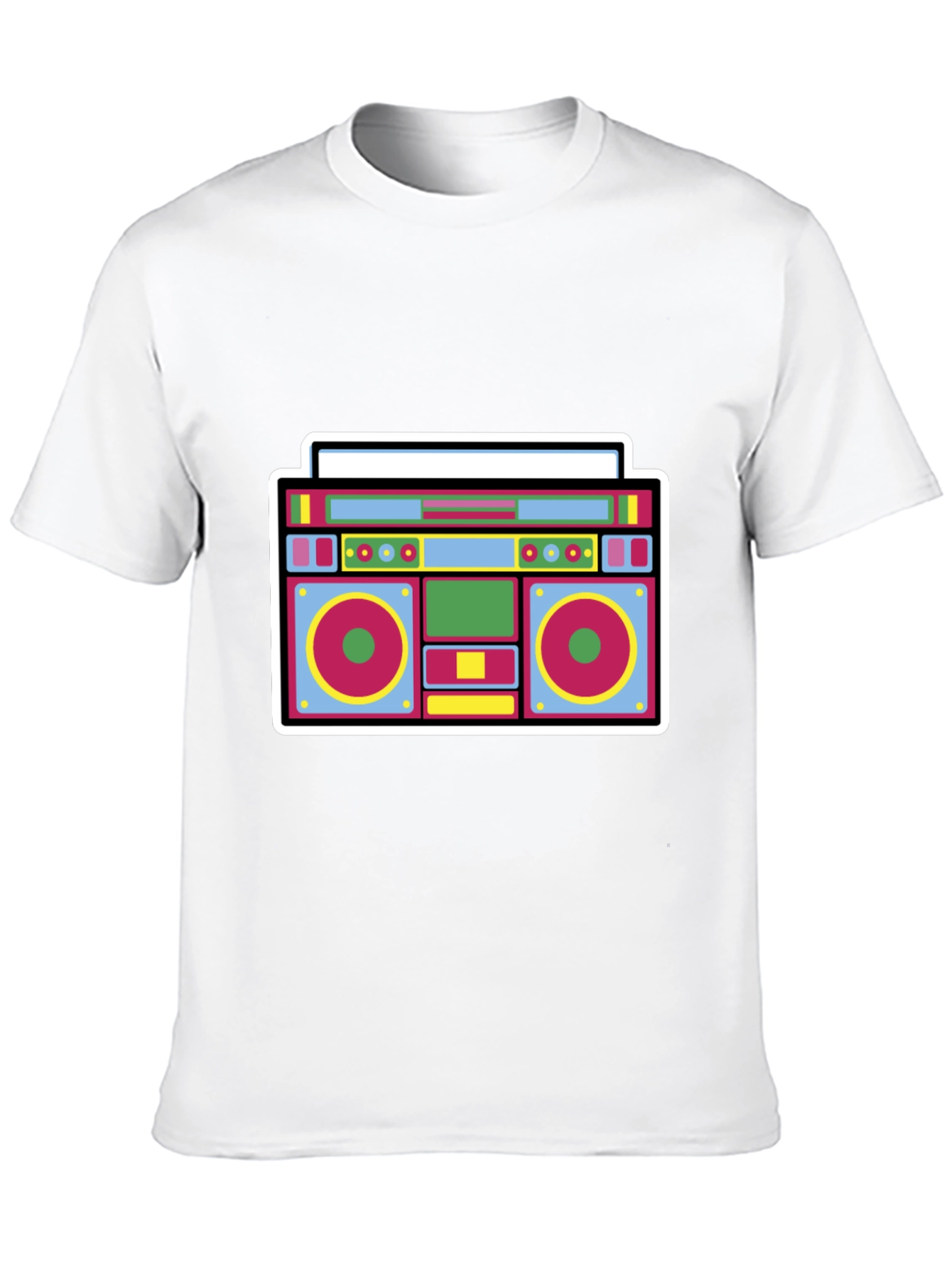 Retro Boombox Graphic Tee - Cool 80s Style!