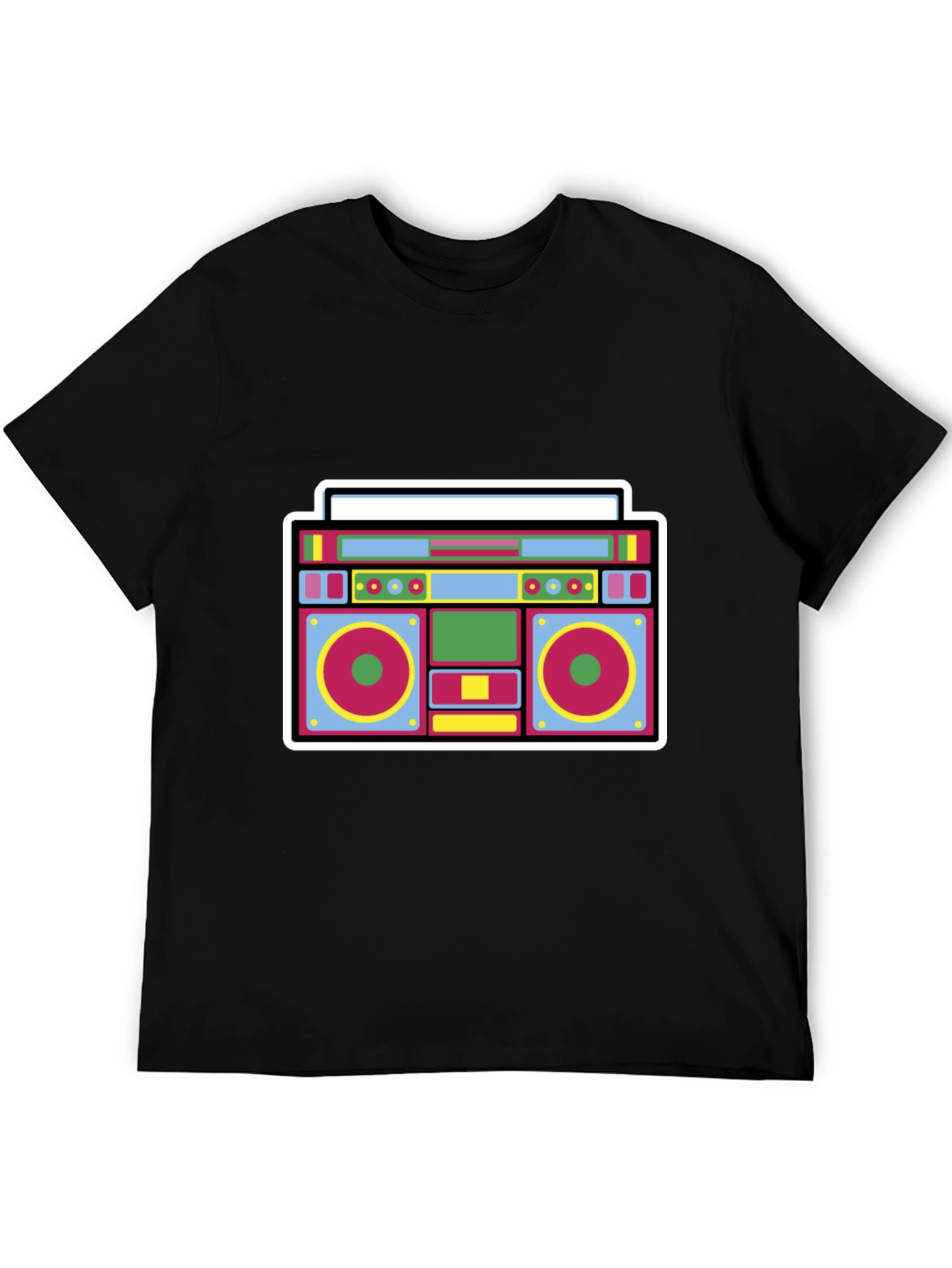 Retro Boombox Graphic Tee - Cool 80s Style!