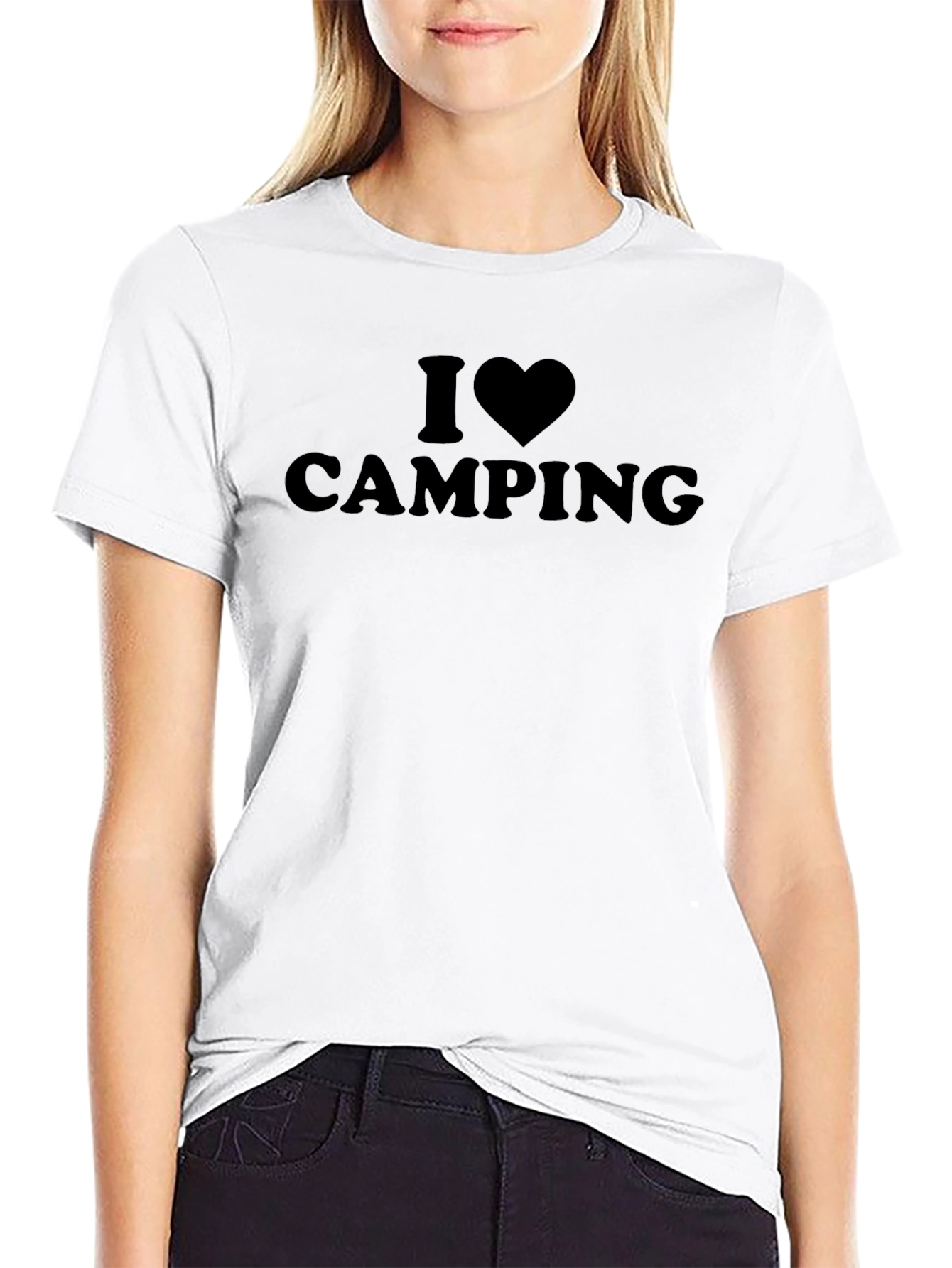 I Heart Camping Black Tee