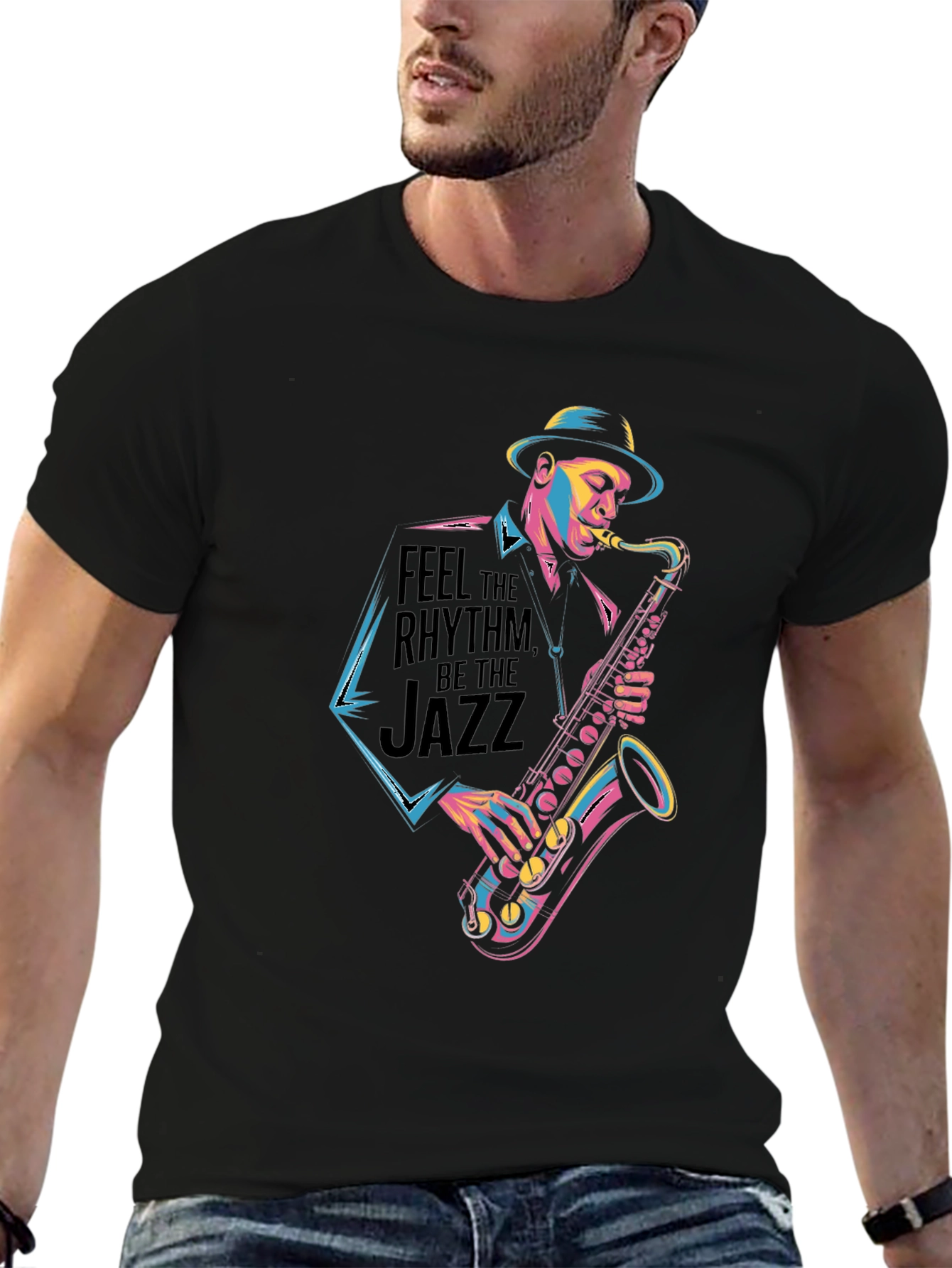 Jazz Musician T-Shirt - Feel the Rhythm