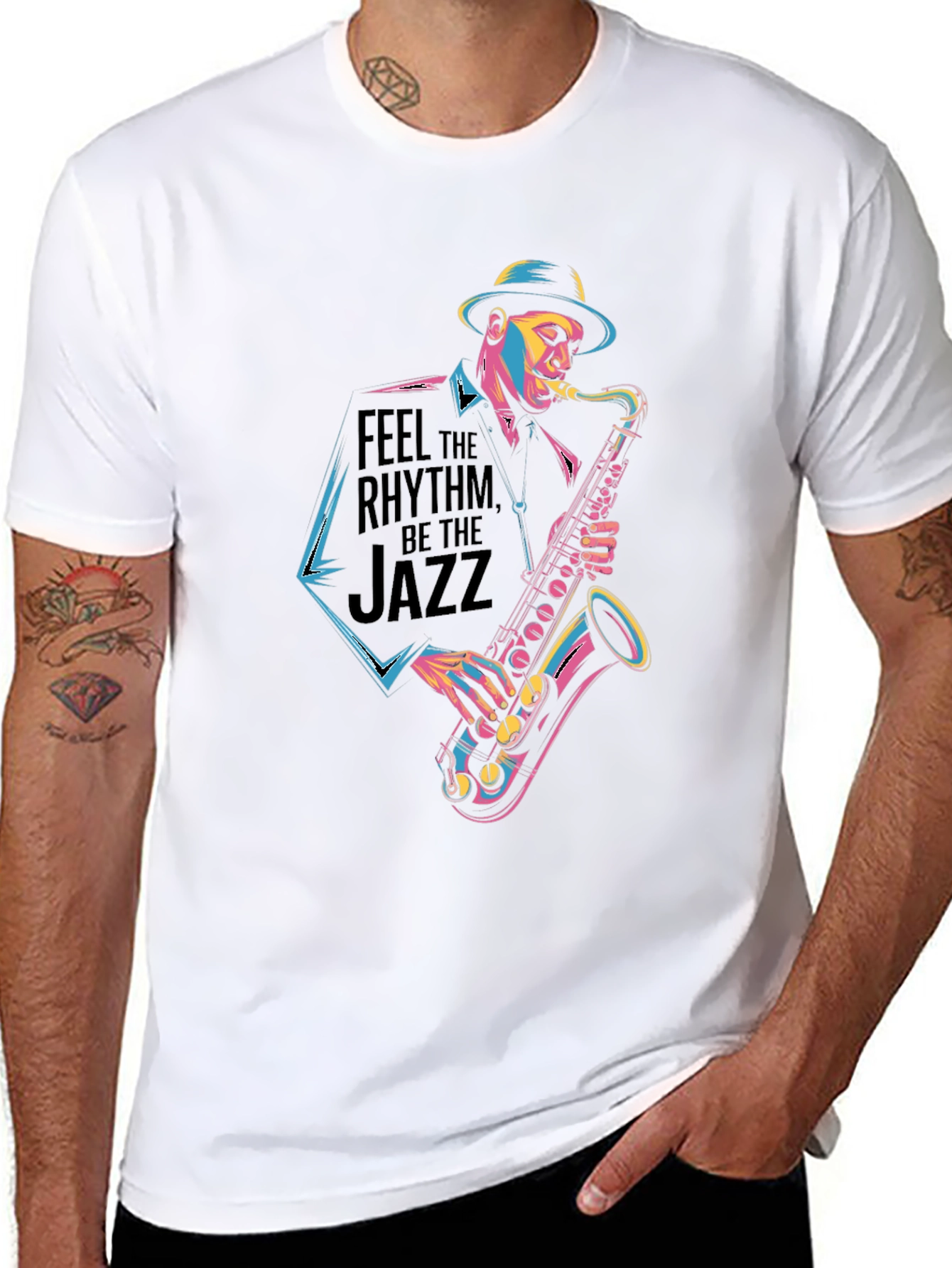 Jazz Musician T-Shirt - Feel the Rhythm