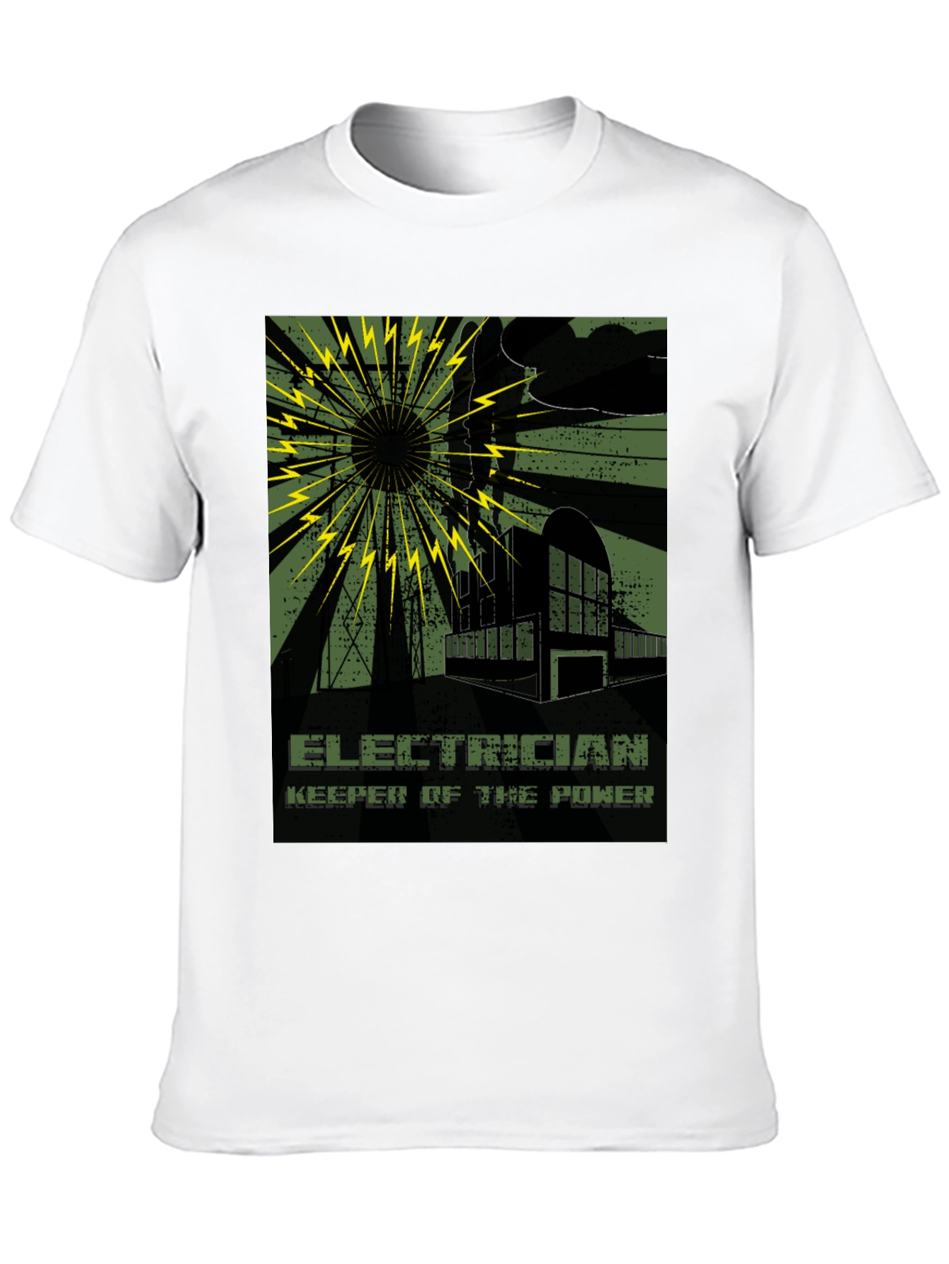Electrician Keeper of the Power Black T-Shirt