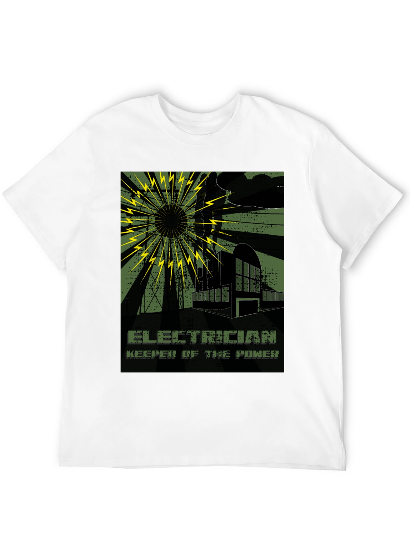 Electrician Keeper of the Power Black T-Shirt