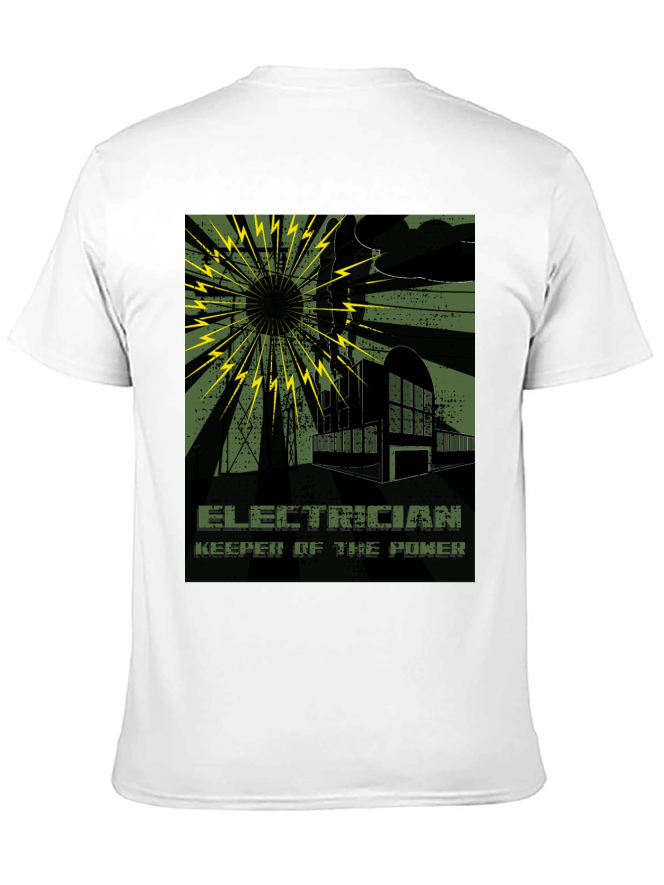 Electrician Keeper of the Power Black T-Shirt