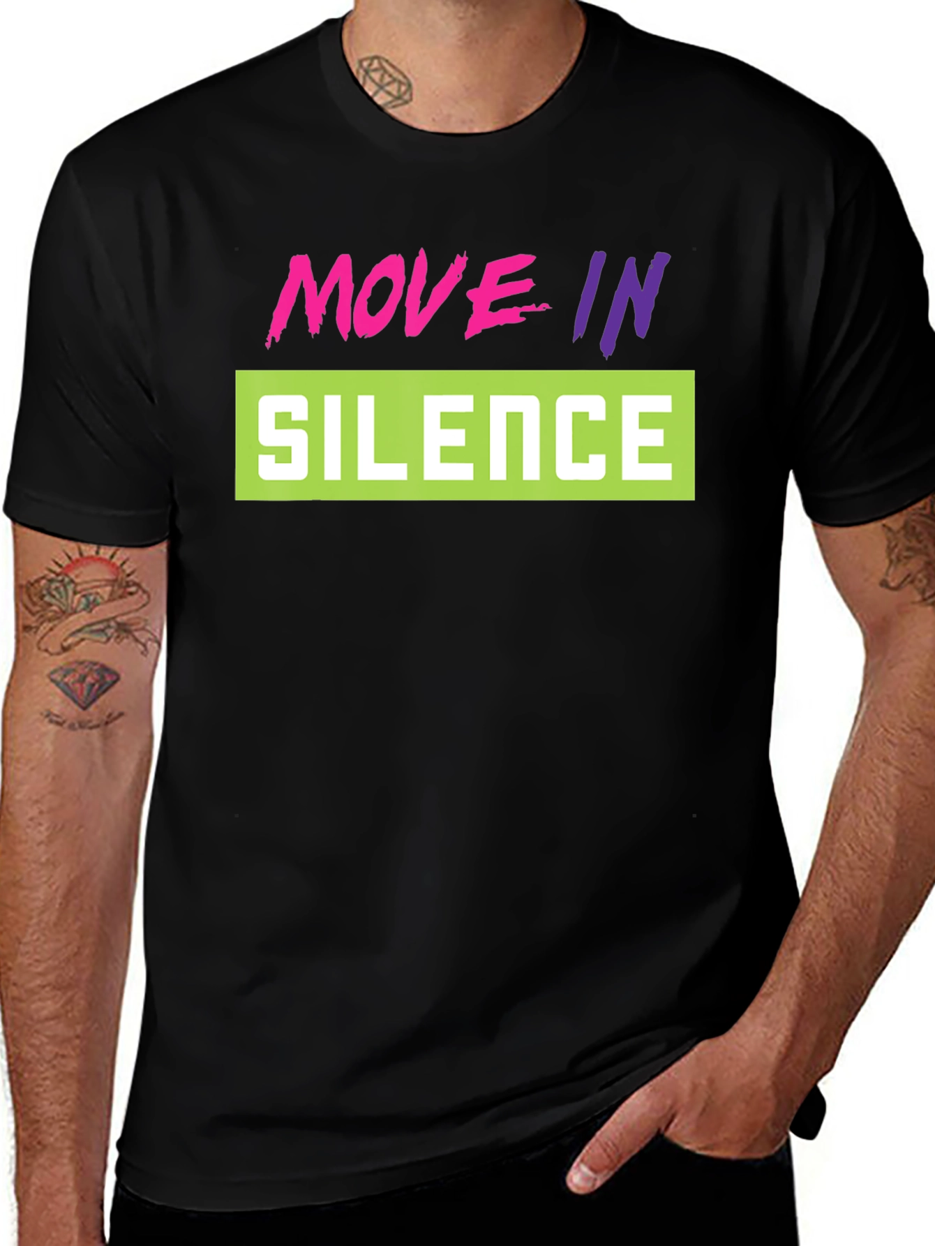 Move in Silence Graphic Tee - Stylish and Trendy
