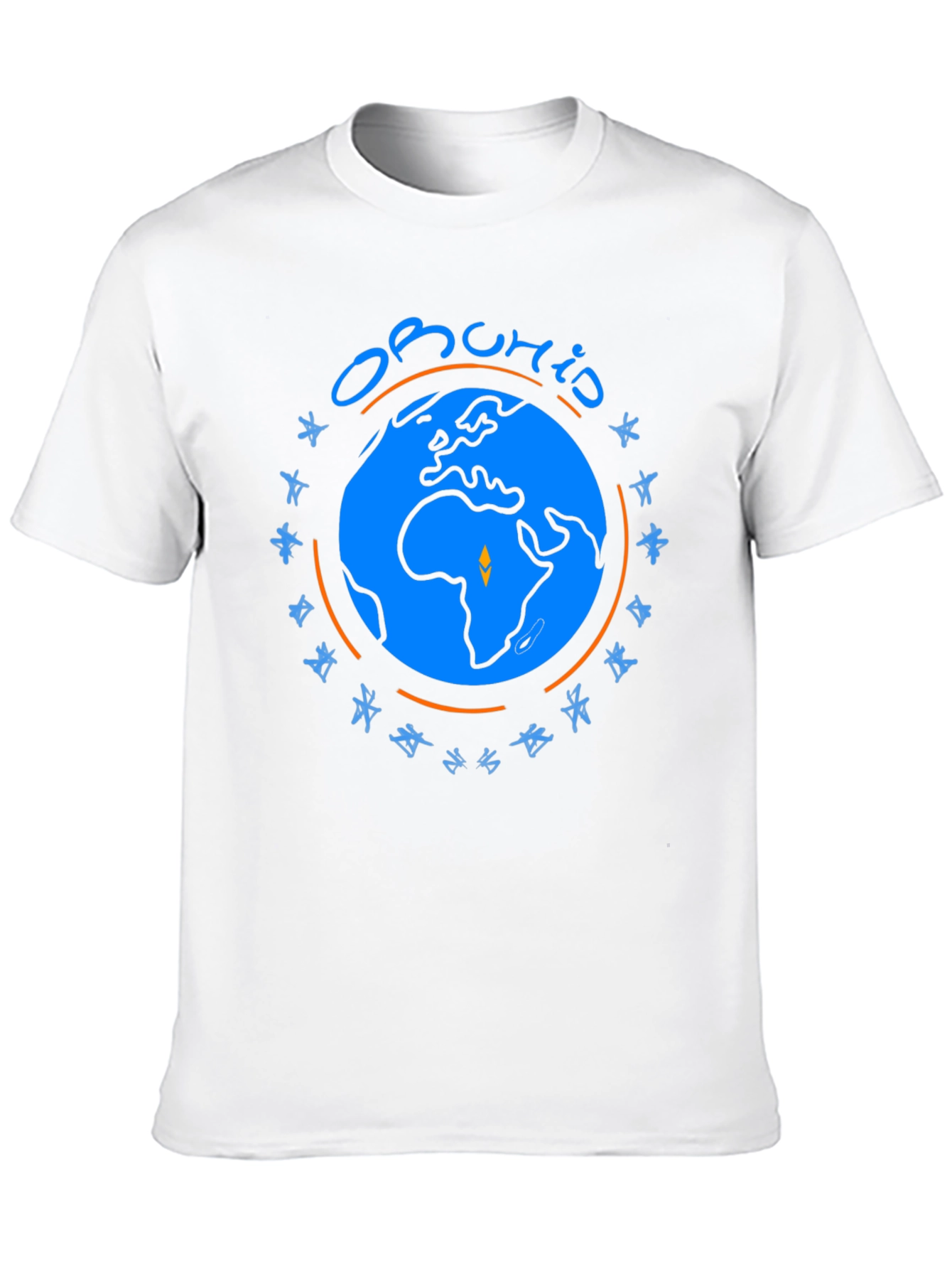Obuhio Earth Graphic T-Shirt - Black