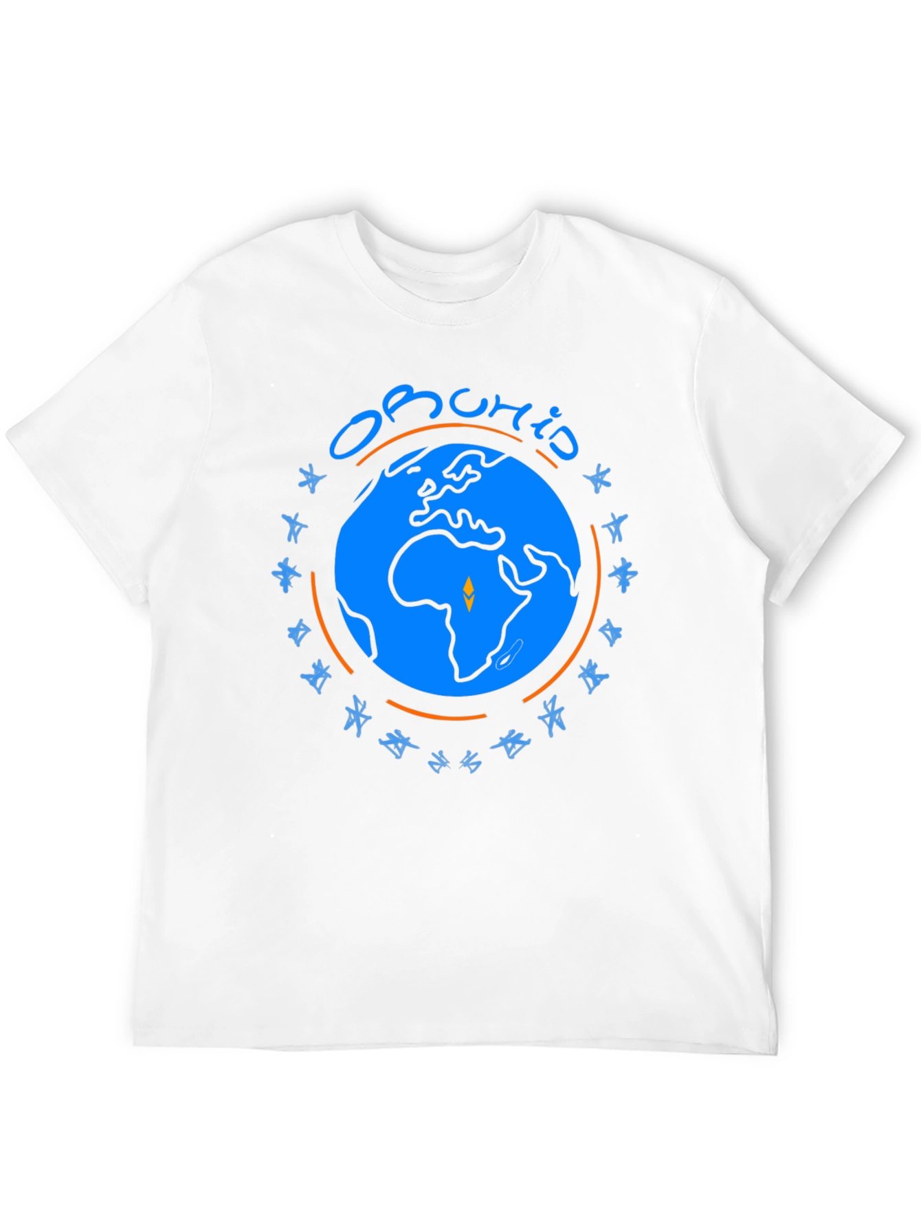 Obuhio Earth Graphic T-Shirt - Black