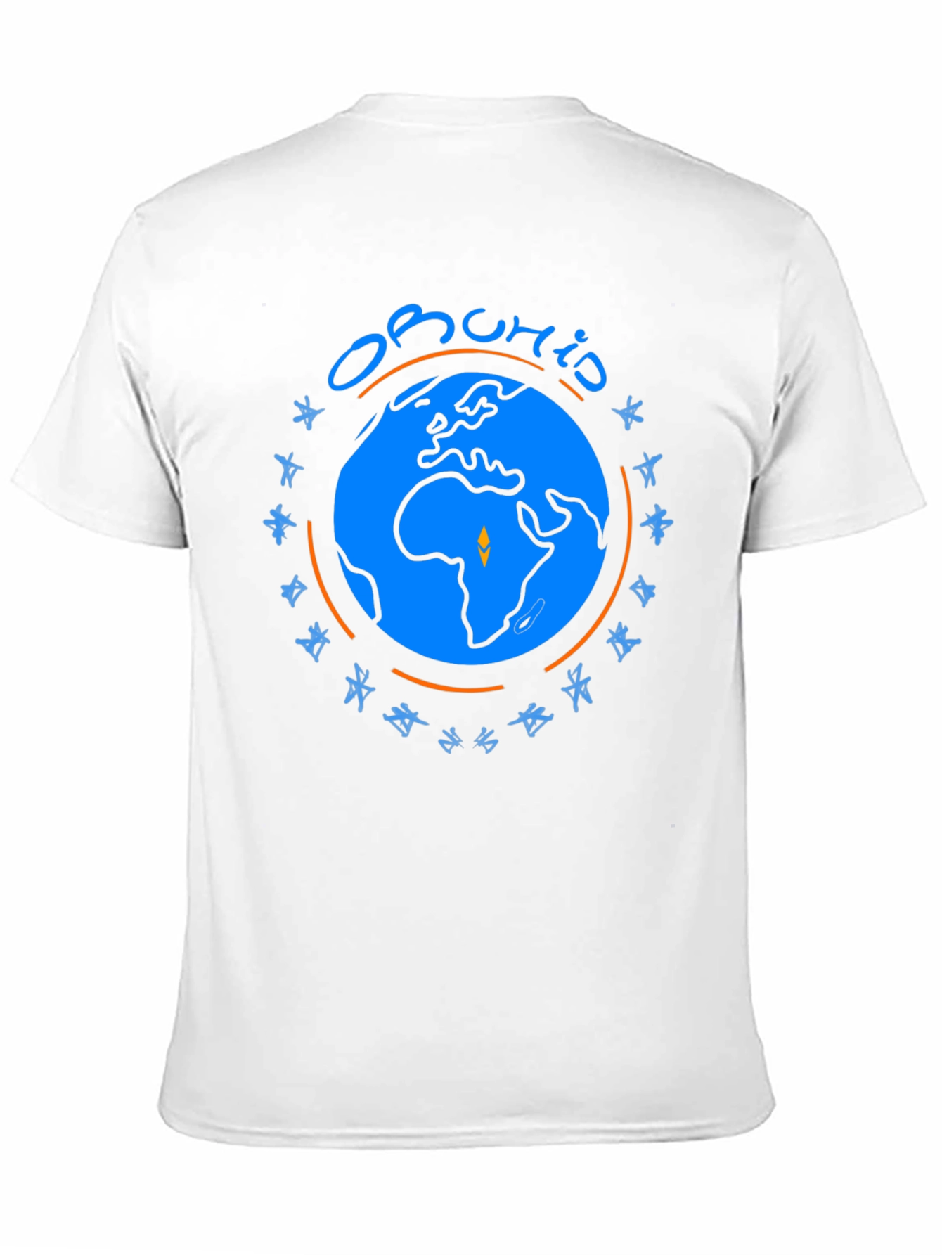 Obuhio Earth Graphic T-Shirt - Black