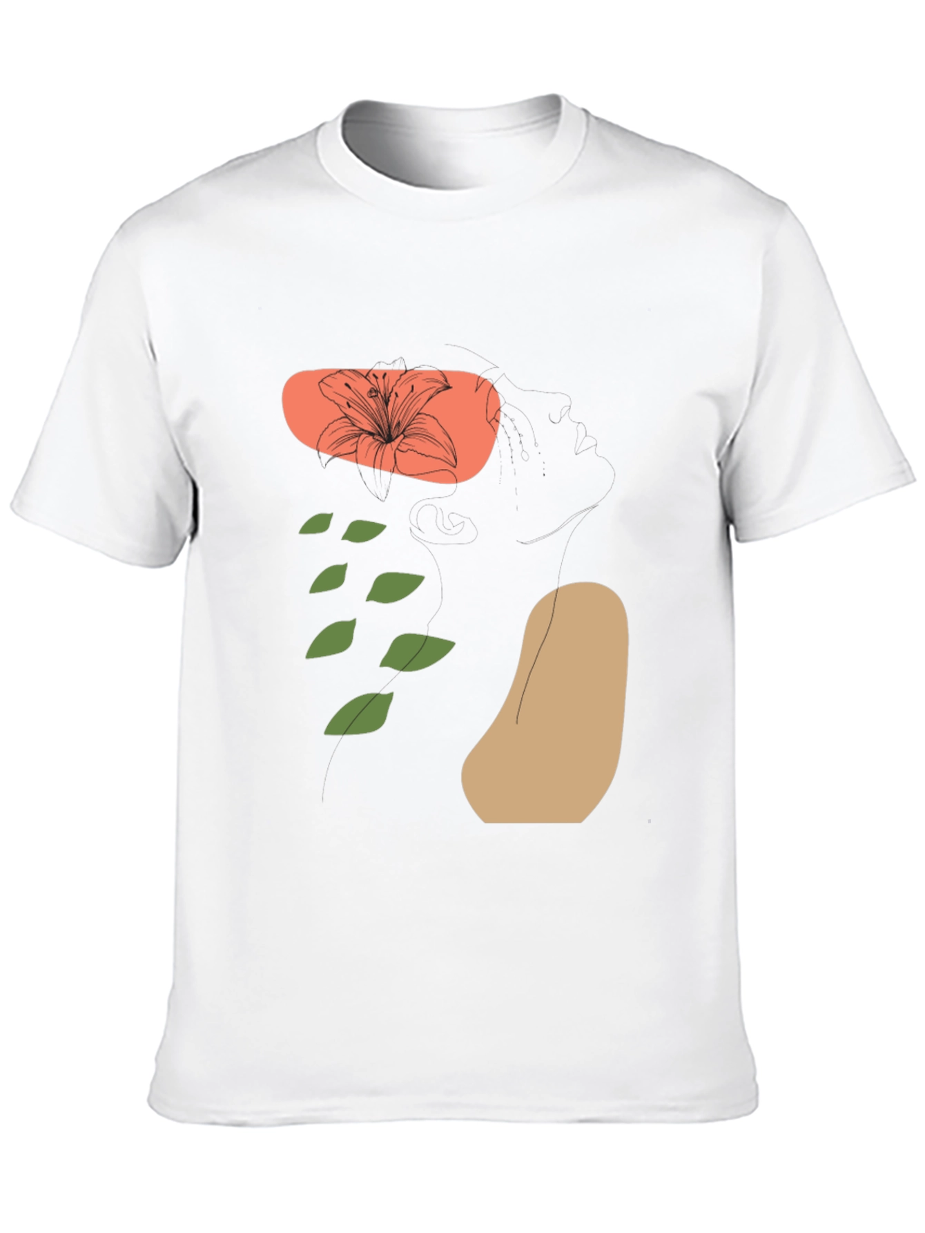 Floral Graphic Print Black Tee