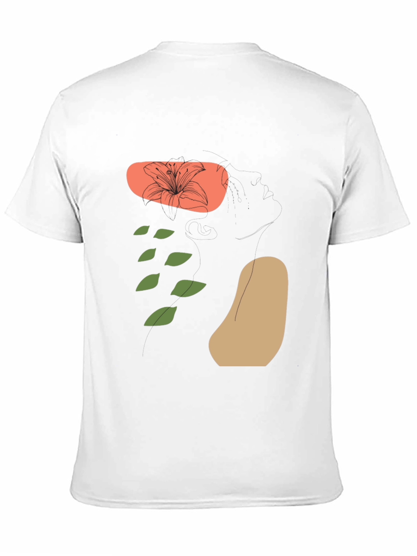 Floral Graphic Print Black Tee