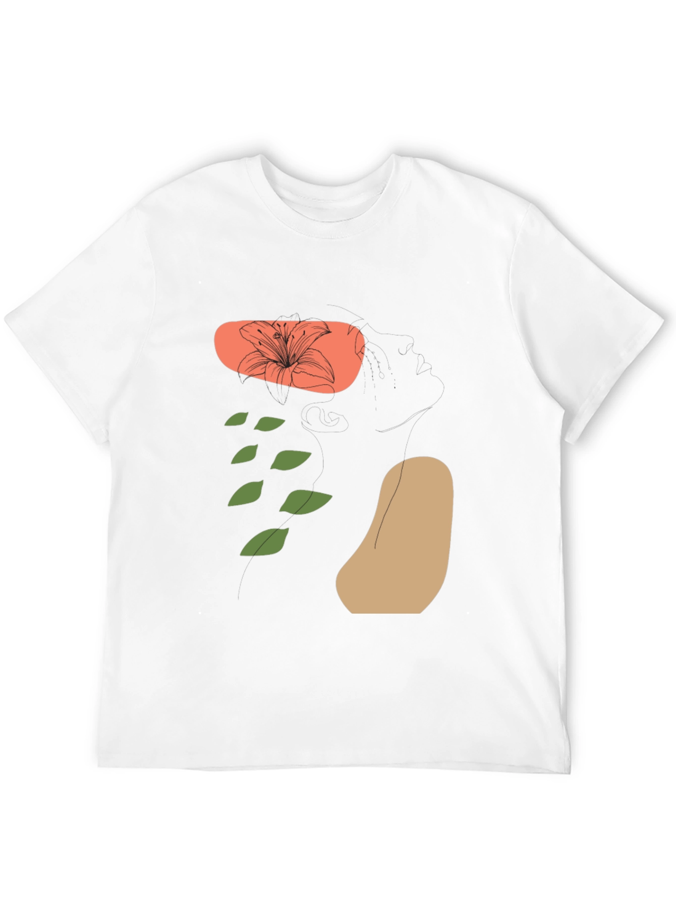 Floral Graphic Print Black Tee