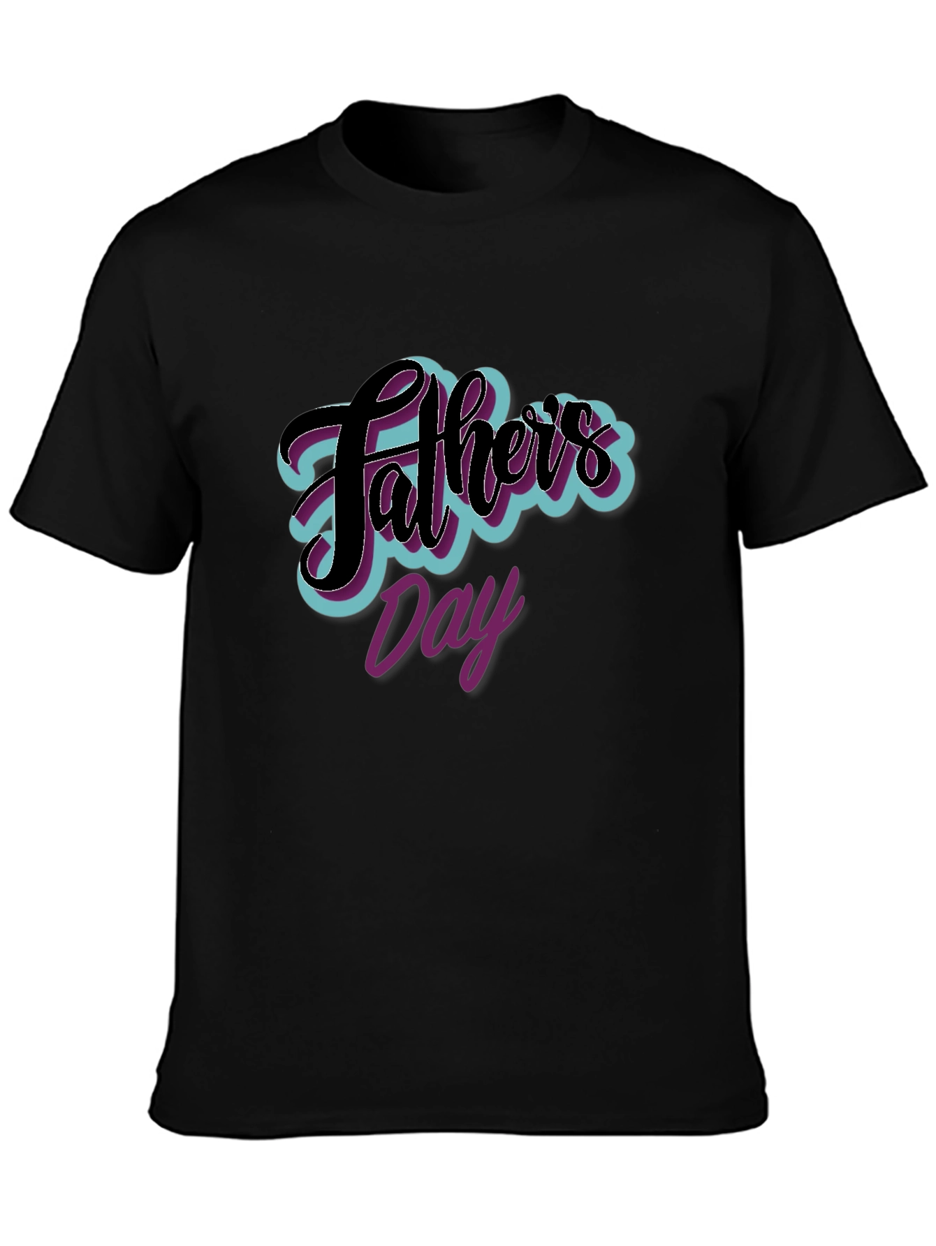 Fathers Day Graphic Tee - Black Casual T-Shirt
