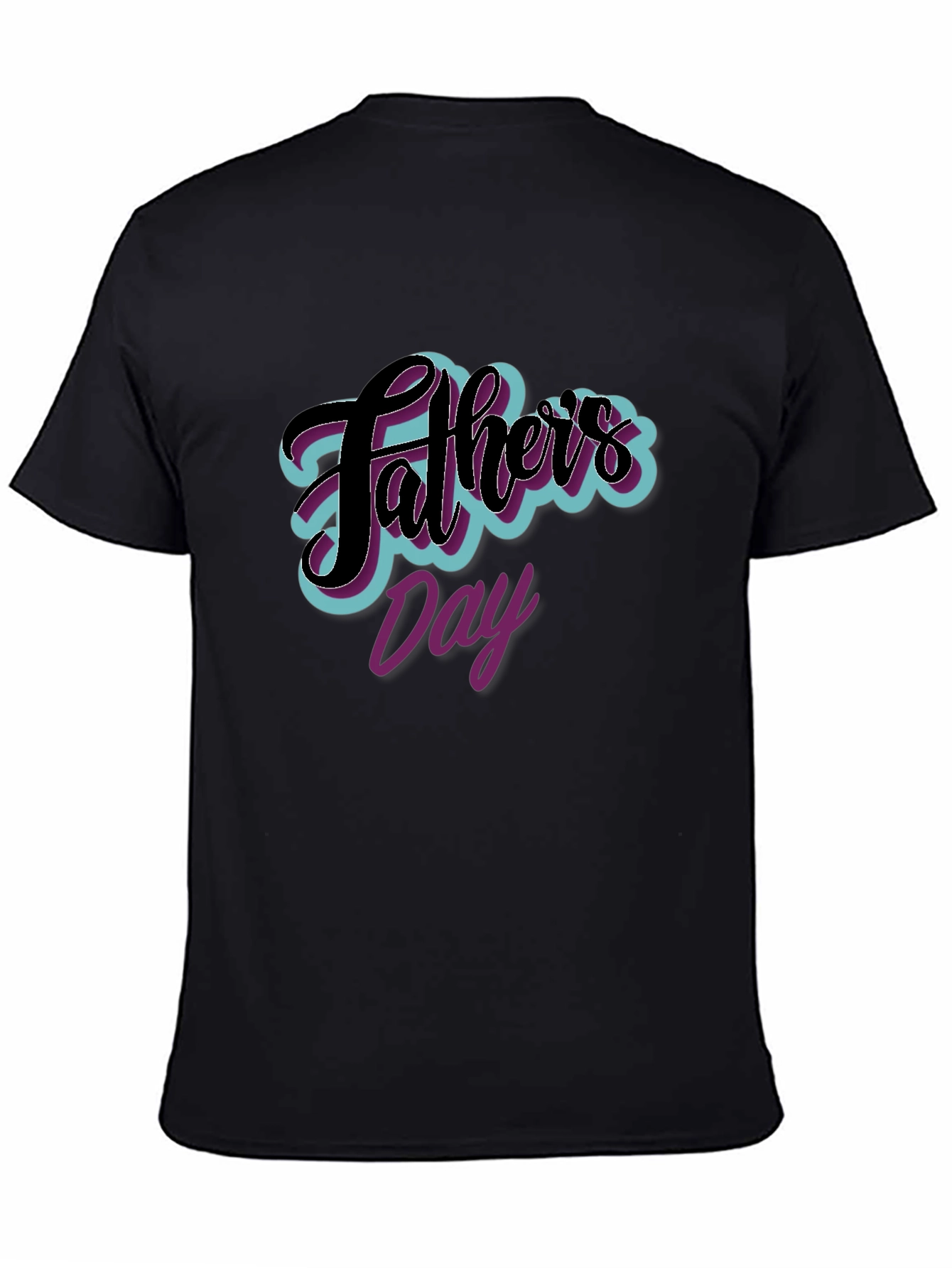 Fathers Day Graphic Tee - Black Casual T-Shirt